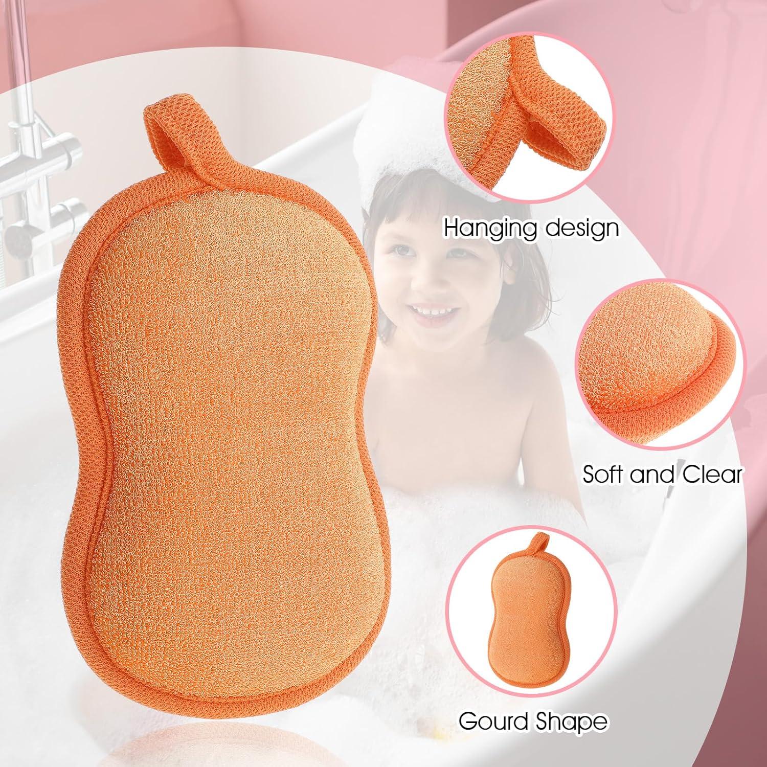 Esponja de Baño para Bebés 2 Pcs Suave y Absorbente