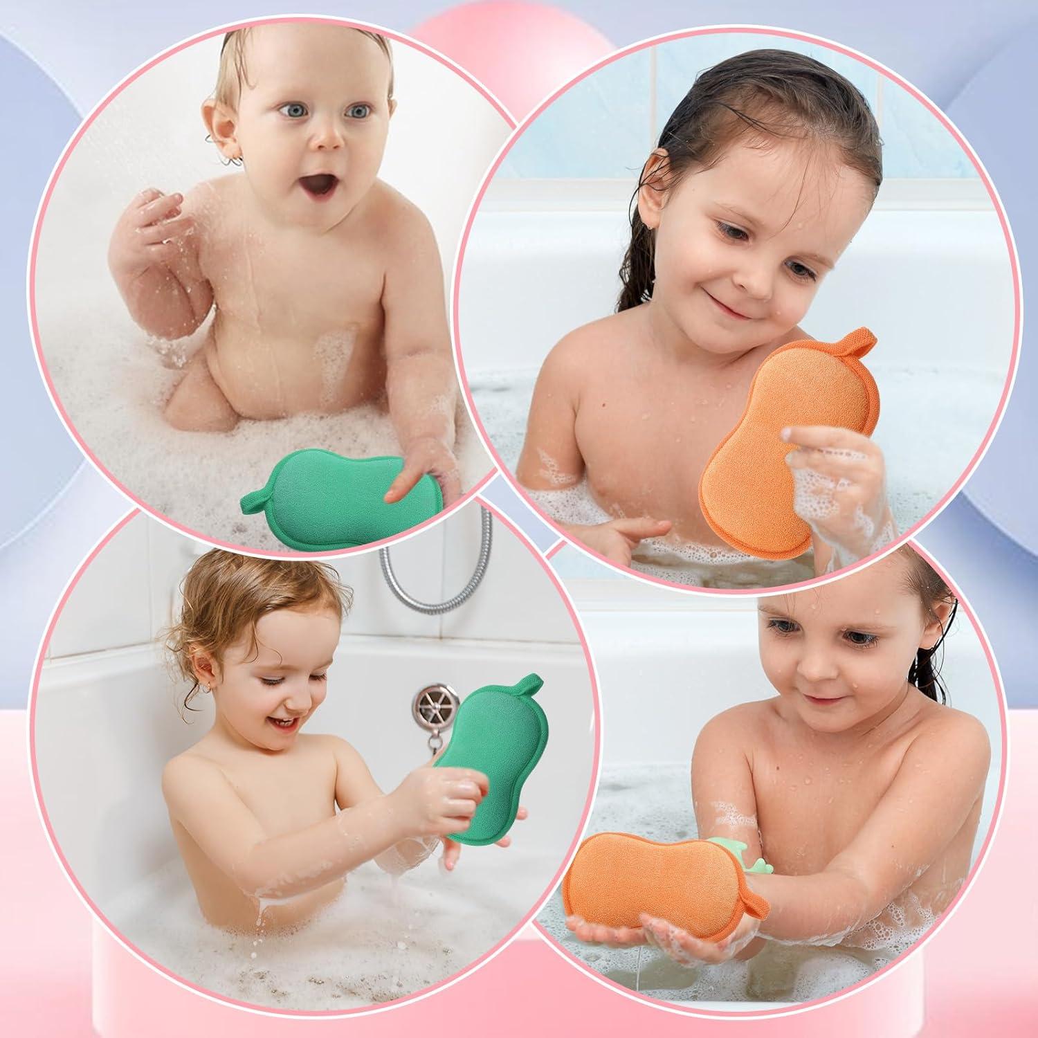 Esponja de Baño para Bebés 2 Pcs Suave y Absorbente