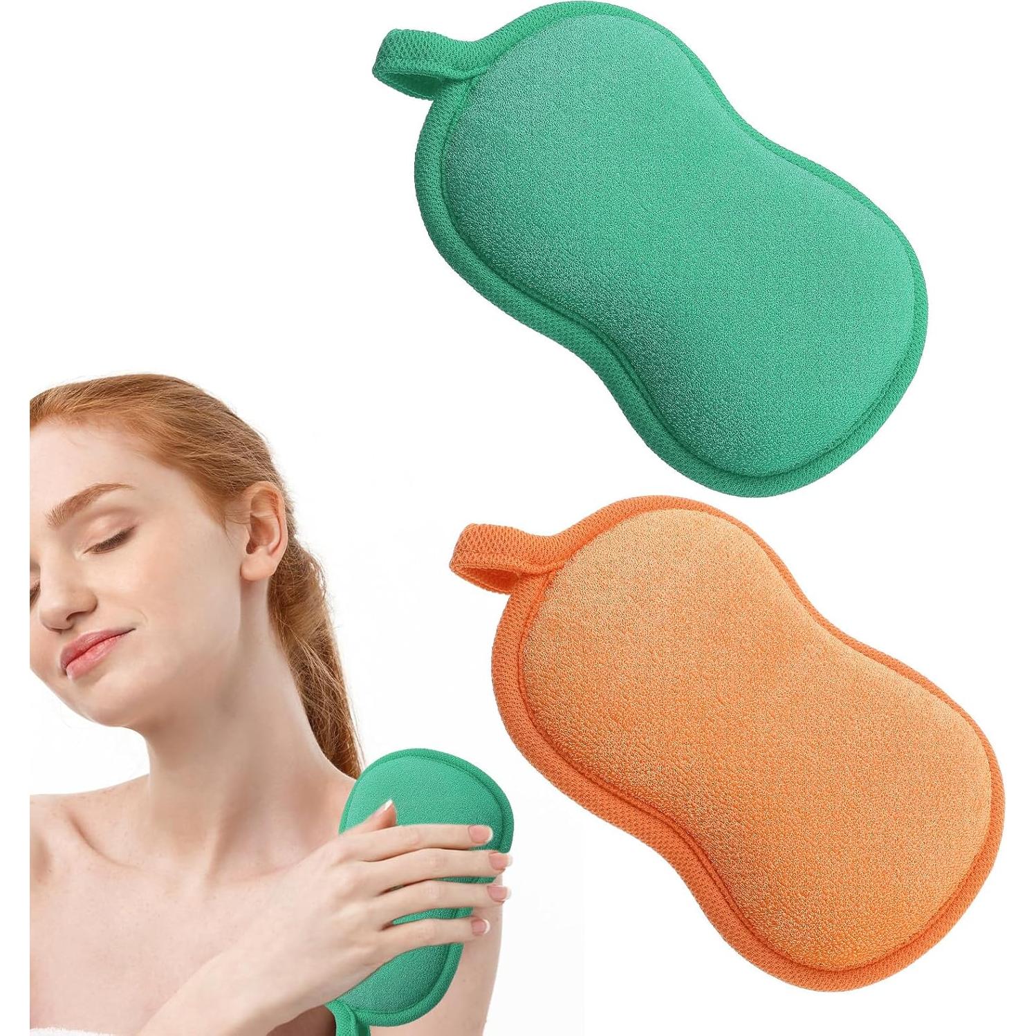 Esponja de Baño para Bebés 2 Pcs Suave y Absorbente