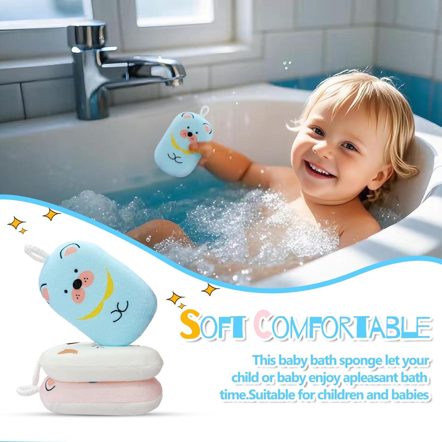 Esponja de Baño Exfoliante Suave JieLiLeHome - Paquete de 3 Animales