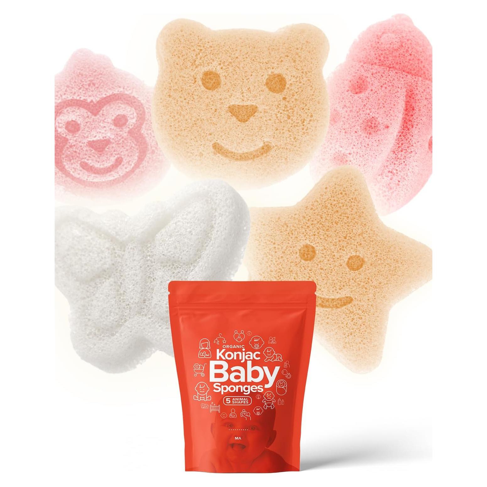 Esponjas de Baño Konjac para Bebés - Set de 5 Piezas