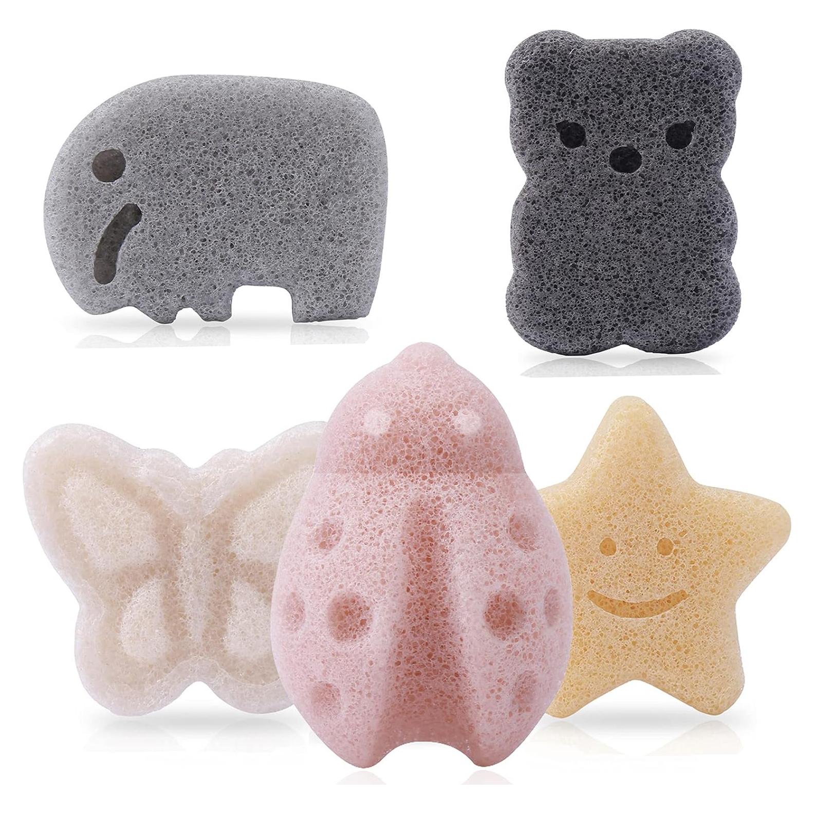 Esponjas de Baño Konjac para Bebés KECUCO - 5 Piezas