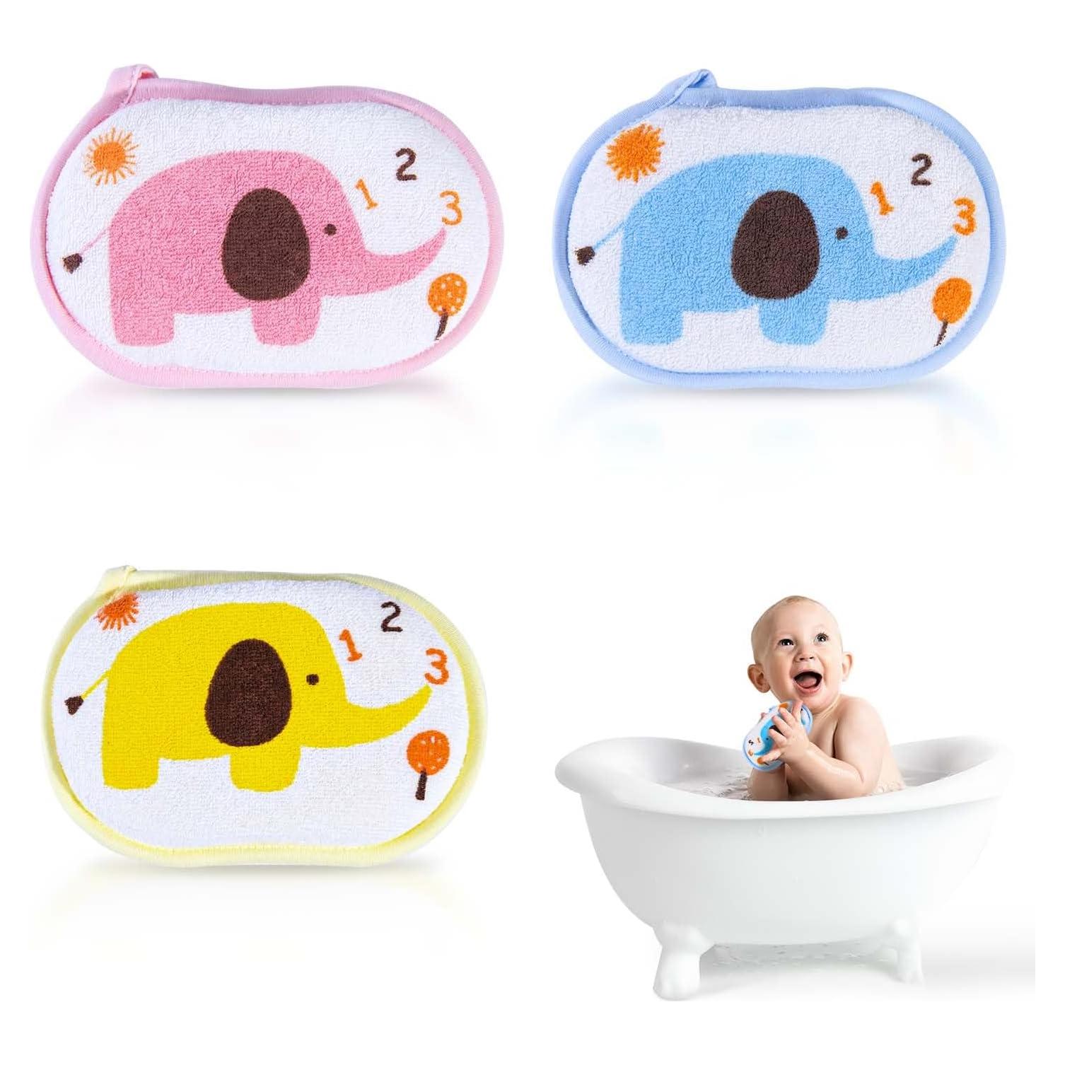 Esponja de Baño OBTANIM Set de 3 Suave y Natural