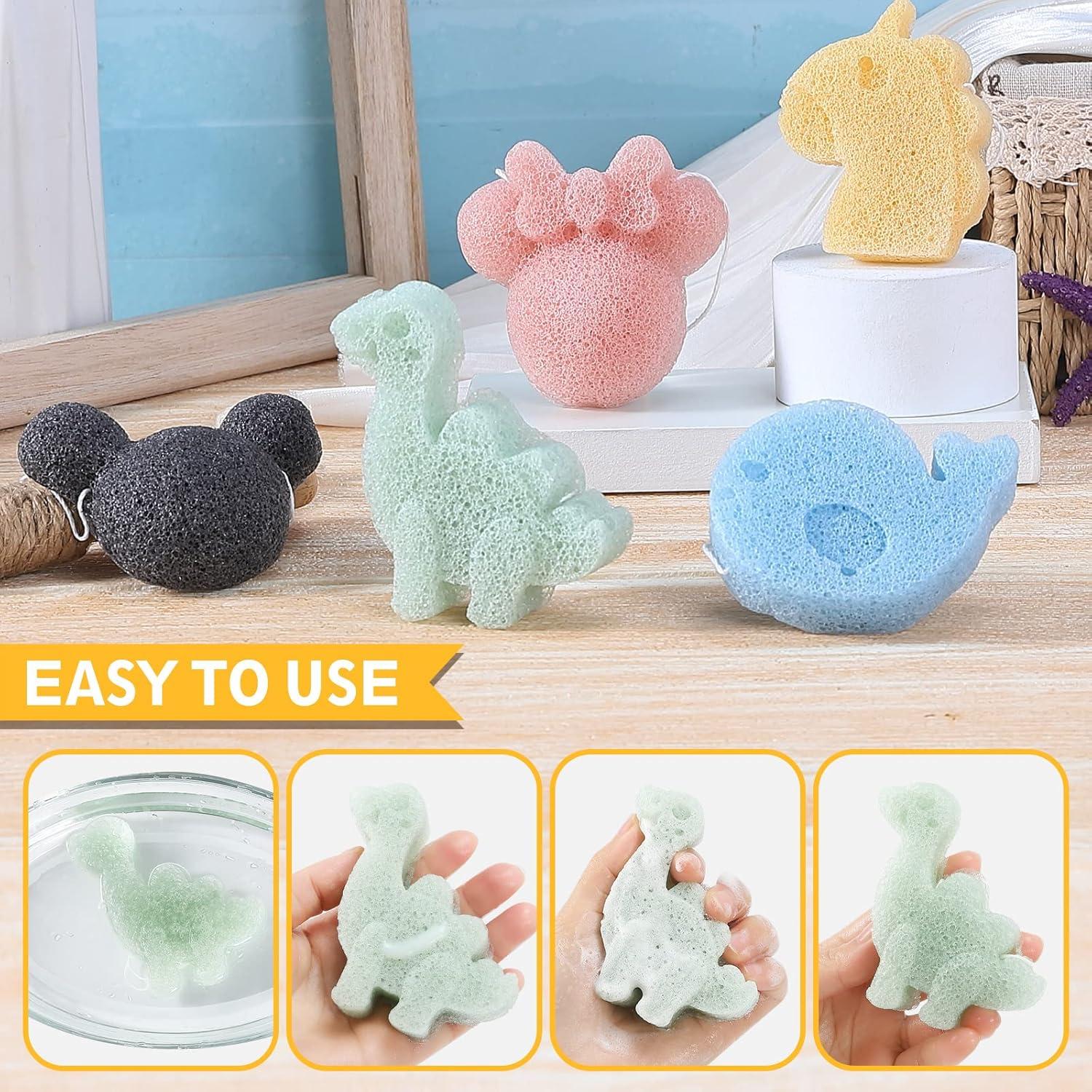 Esponjas de Baño Konjac para Bebés - Set de 5 Unidades