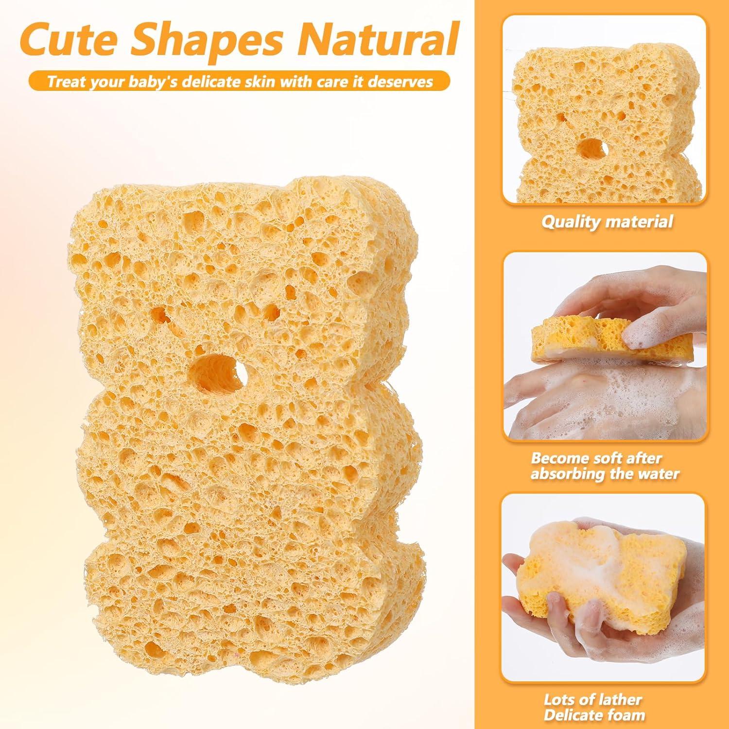 Juego de 3 Esponjas de Baño para Bebés CIATBYYJ - Conejo, Pato, Oso