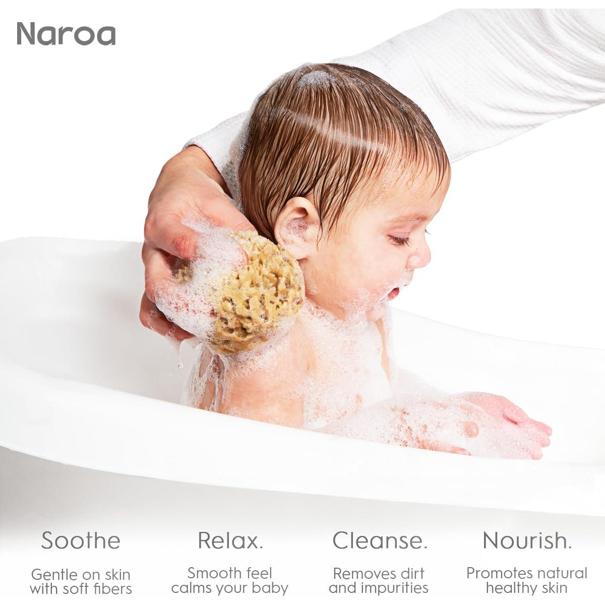Esponja de Baño Natural Naroa para Bebés - Suave y Sostenible