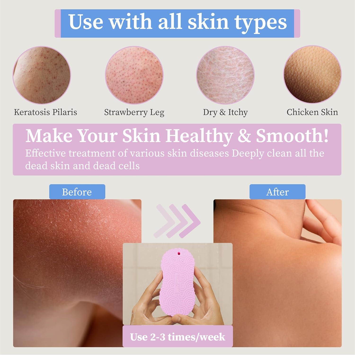 Esponja de Baño Exfoliante BOBI CARE 2 Piezas Suave 3D