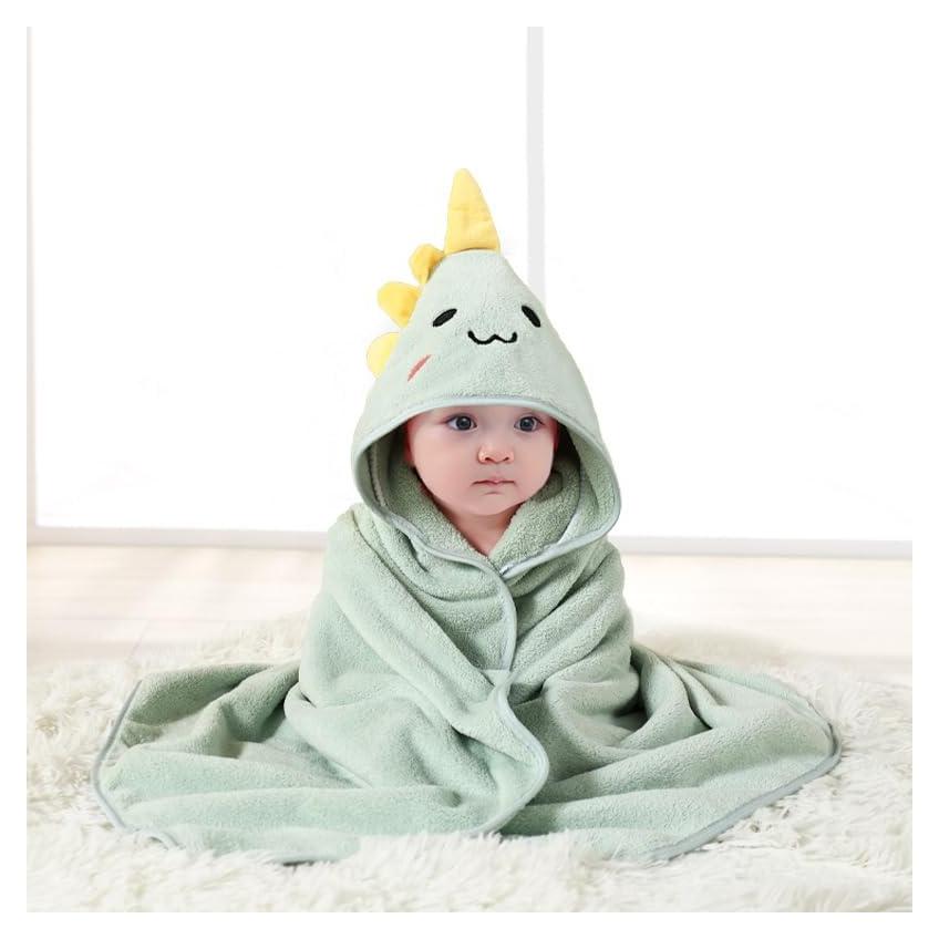 Toalla de Bebé con Capucha Gucilulu - Terciopelo Coral 79x79 cm