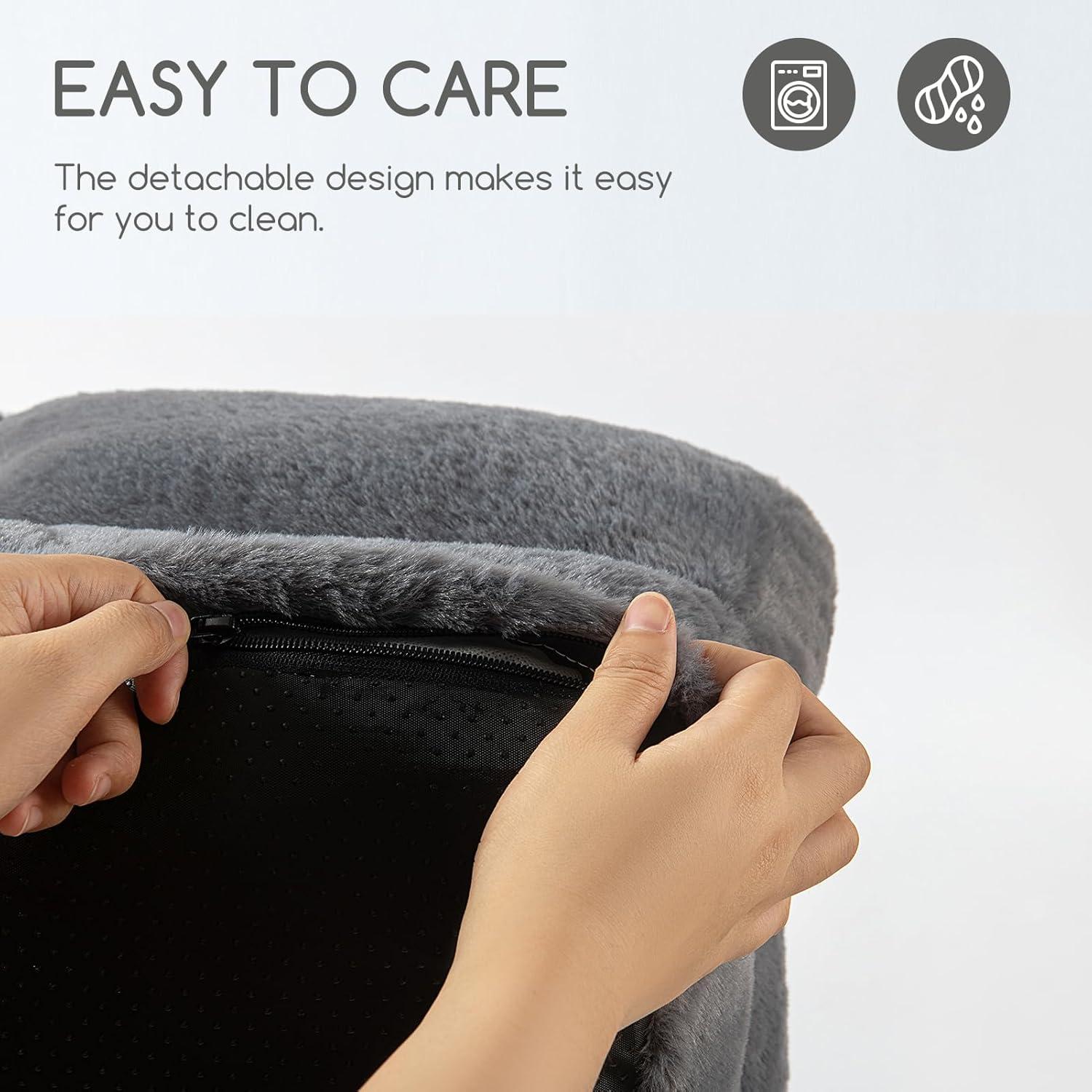 Sofá para Mascotas Hollypet Gris 60x45 cm Suave y Elegante