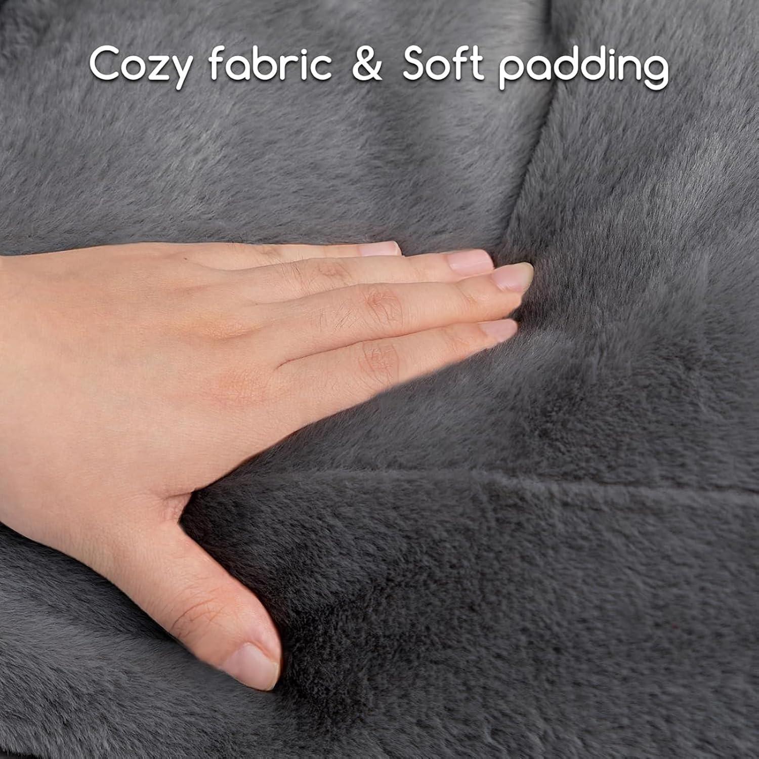 Sofá para Mascotas Hollypet Gris 60x45 cm Suave y Elegante