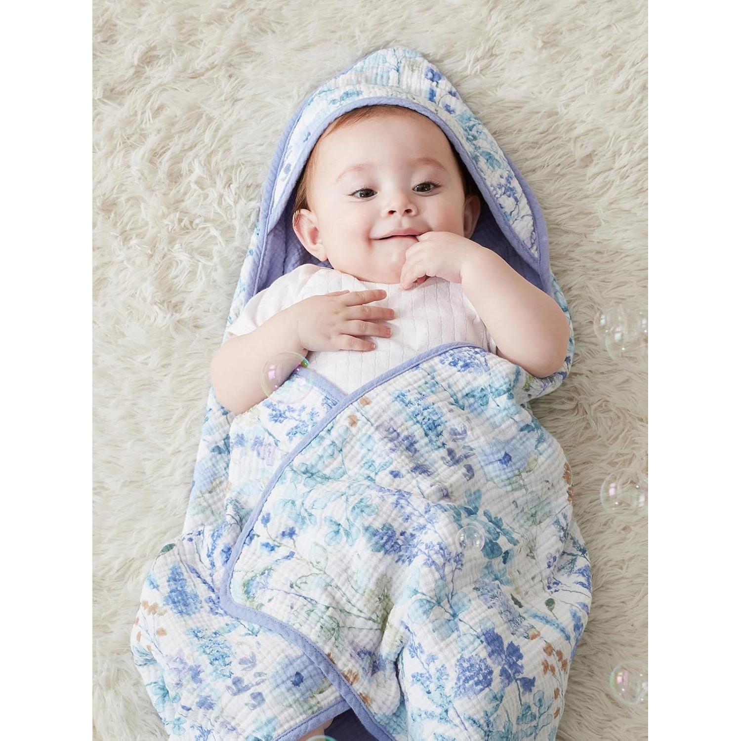 Toallas con Capucha TILLYOU de Muselina para Bebés 81x81 cm - 2 Piezas