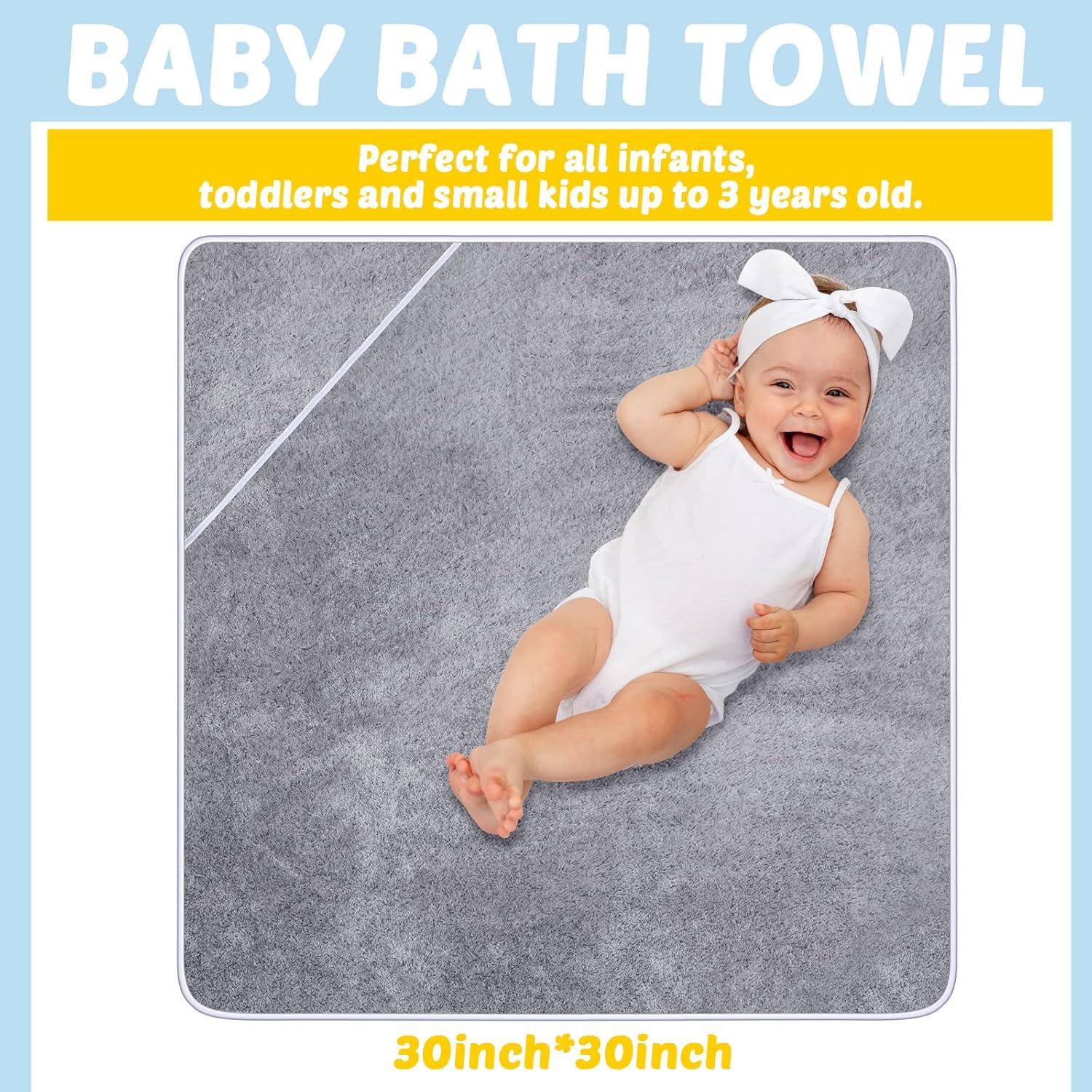 Chumia Paquete de 6 Toallas de Baño con Capucha para Bebés 76x76 cm