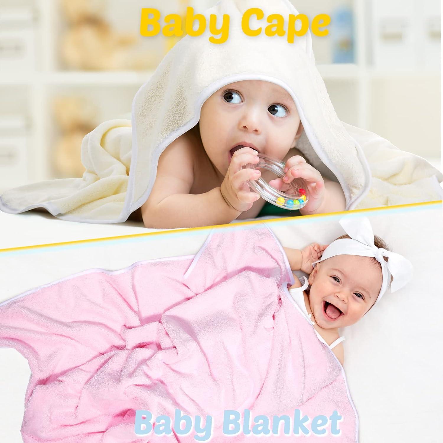 Chumia Paquete de 6 Toallas de Baño con Capucha para Bebés 76x76 cm