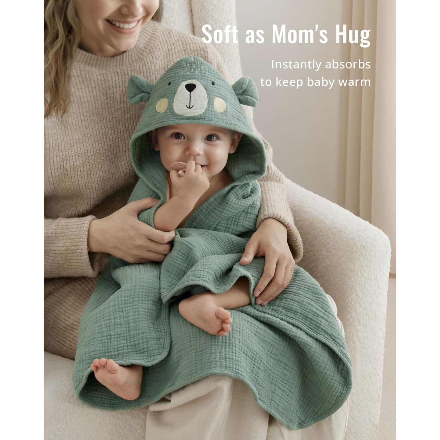 Toalla de Baño con Capucha Oso Inteligente Diario Placentero 81cm