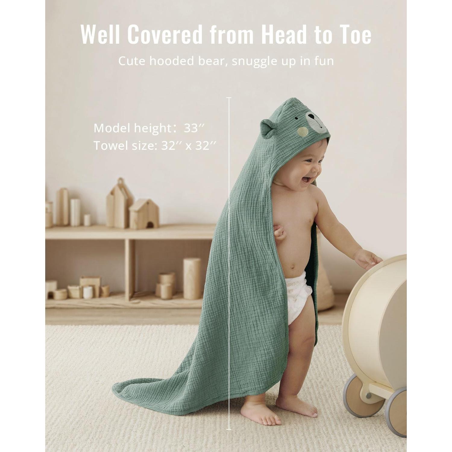 Toalla de Baño con Capucha Oso Inteligente Diario Placentero 81cm