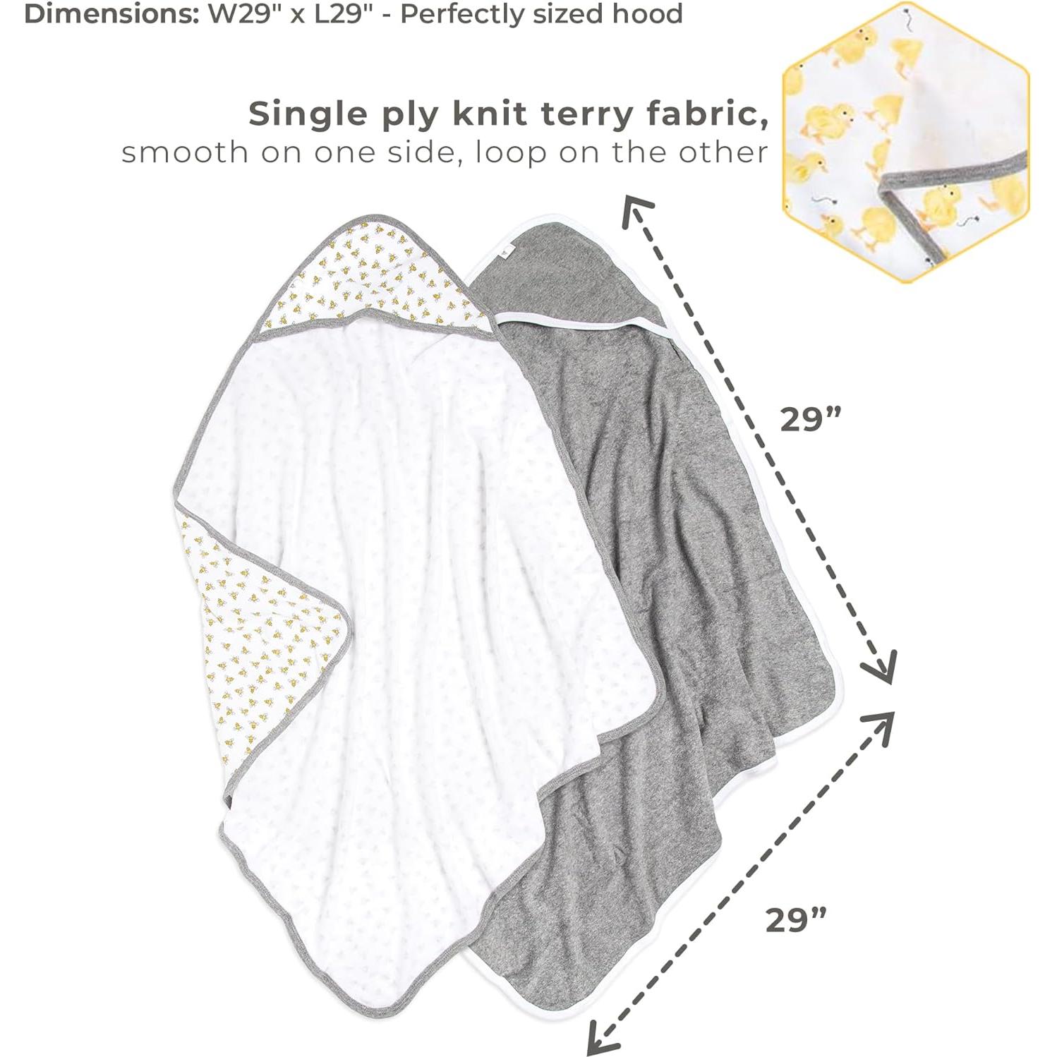 Toallas con Capucha Burts Bees Bebé 2-Pack Algodón Orgánico 73.66 cm