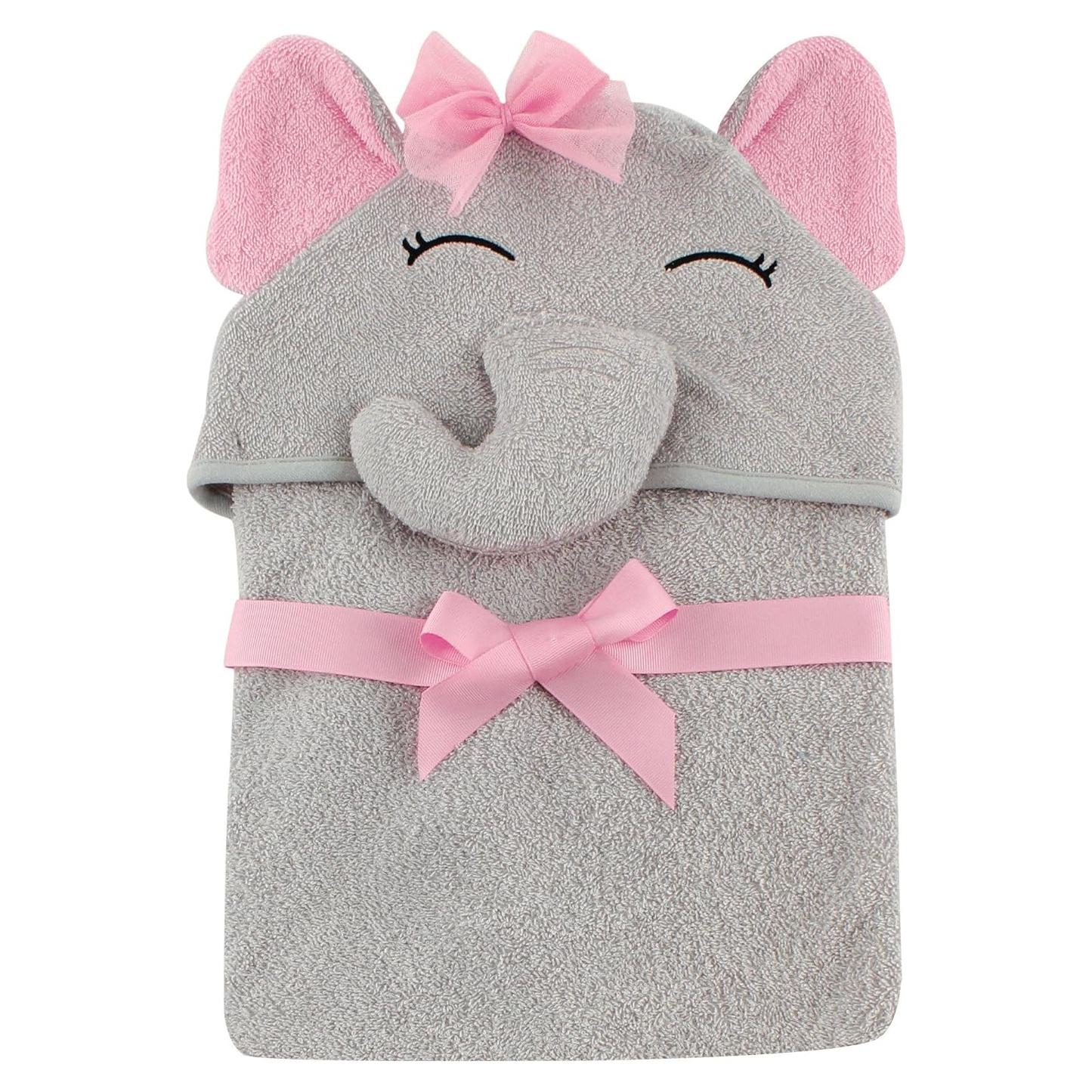 Toalla con Capucha Hudson Baby 100% Algodón Elefante 84x84 cm