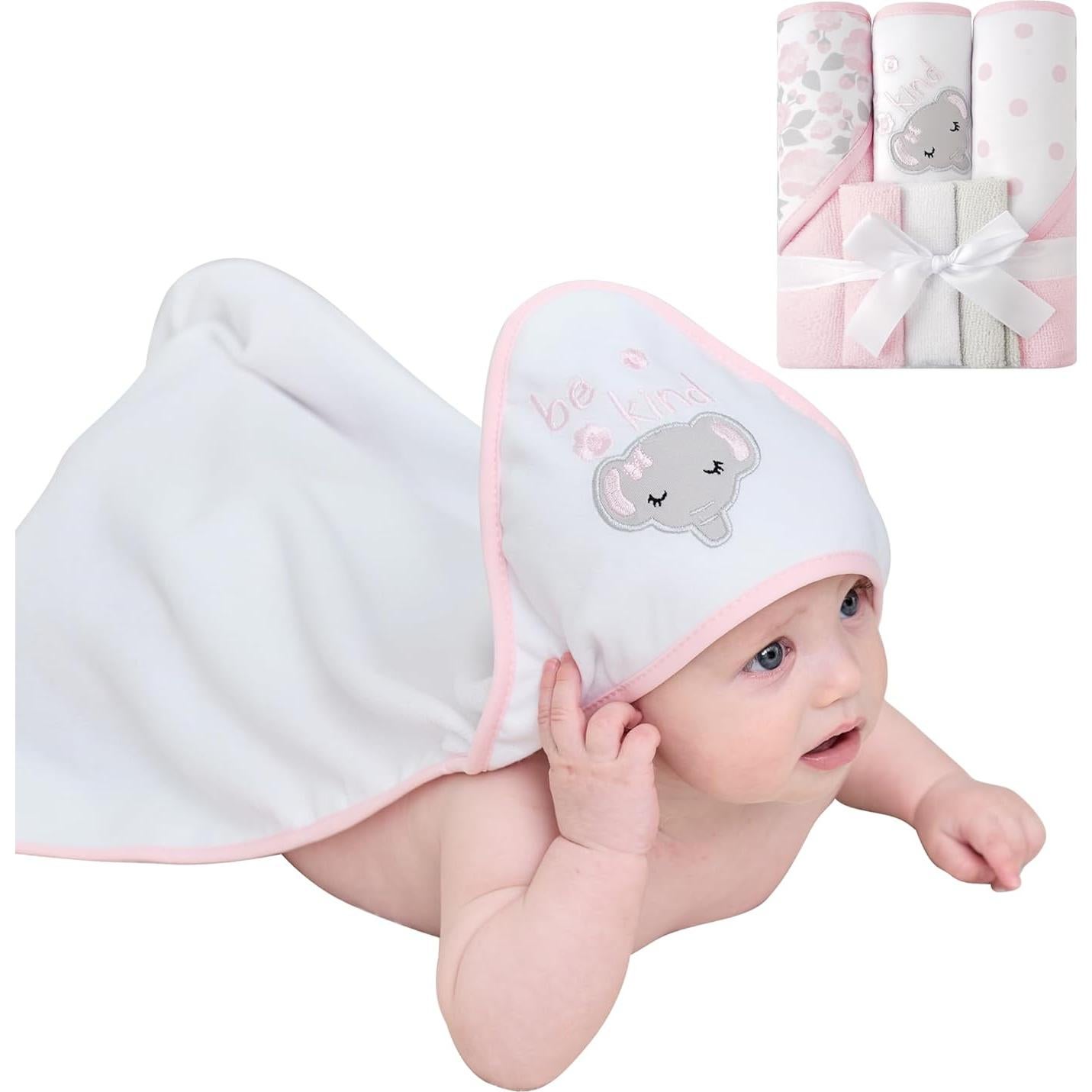 Conjunto de Toallas con Capucha Viviland 6 Piezas Microfibra