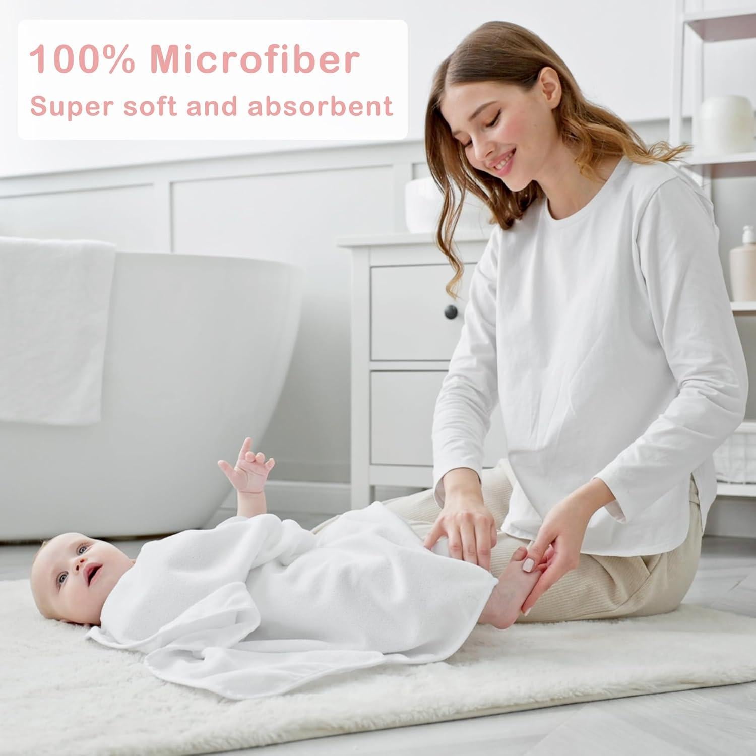 Conjunto de Toallas con Capucha Viviland 6 Piezas Microfibra