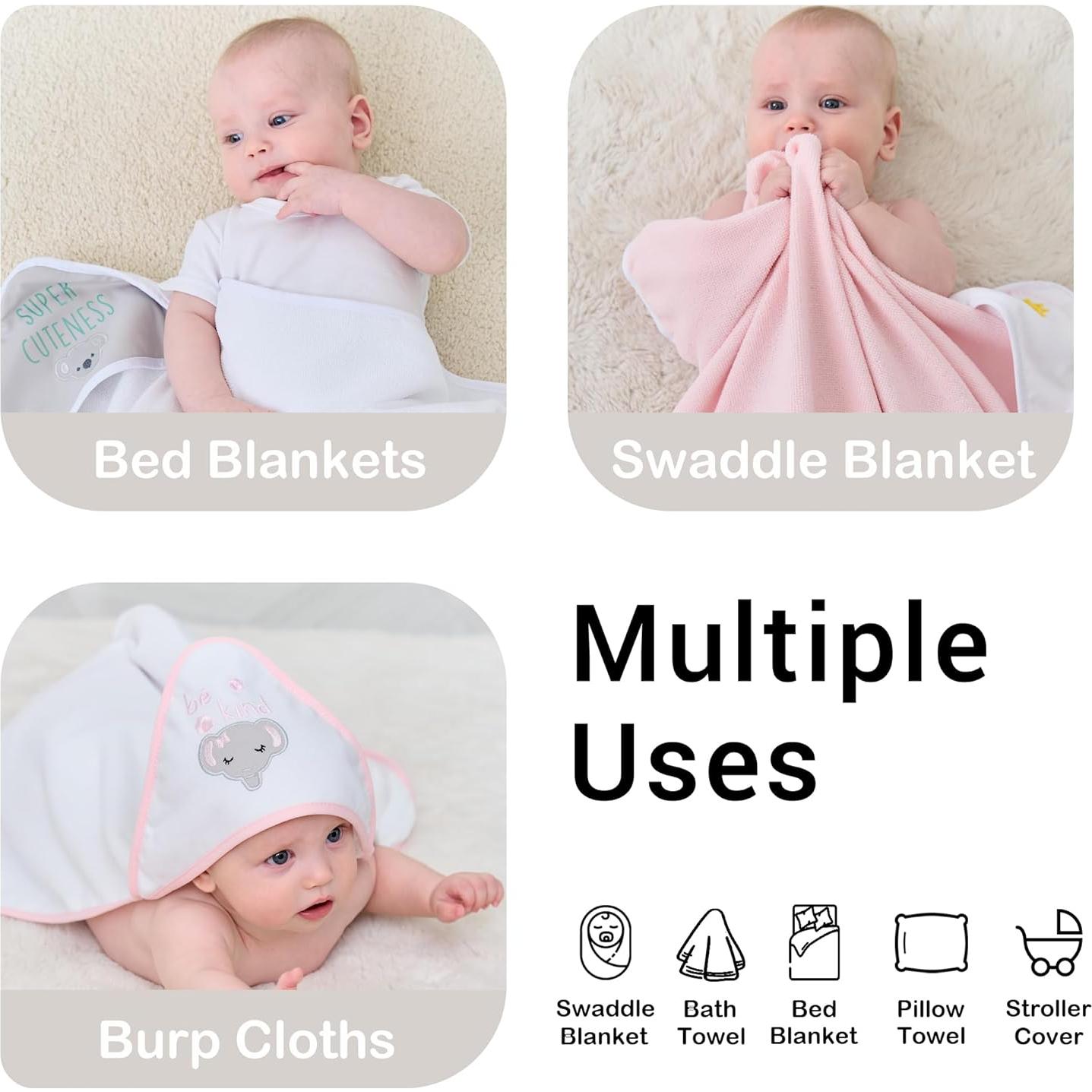 Conjunto de Toallas con Capucha Viviland 6 Piezas Microfibra