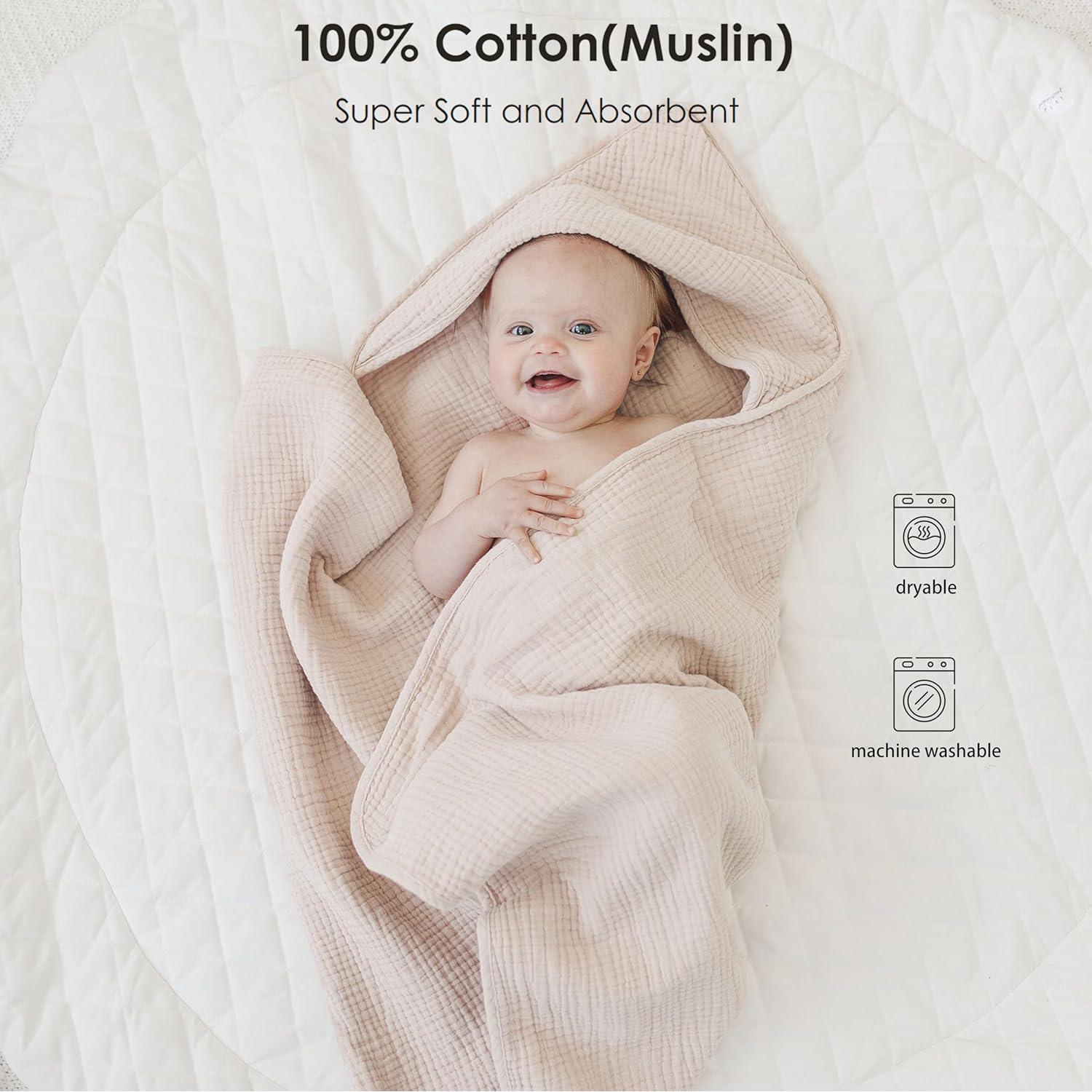 Toallas de baño con capucha MairMore 100% algodón 81x81 cm