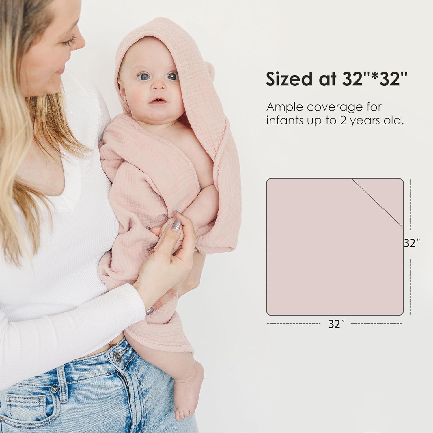 Toallas de baño con capucha MairMore 100% algodón 81x81 cm