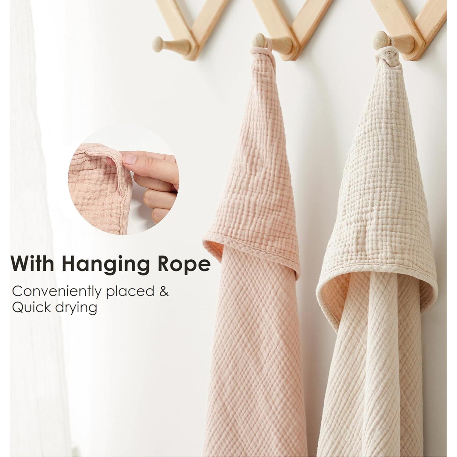 Toallas de baño con capucha MairMore 100% algodón 81x81 cm