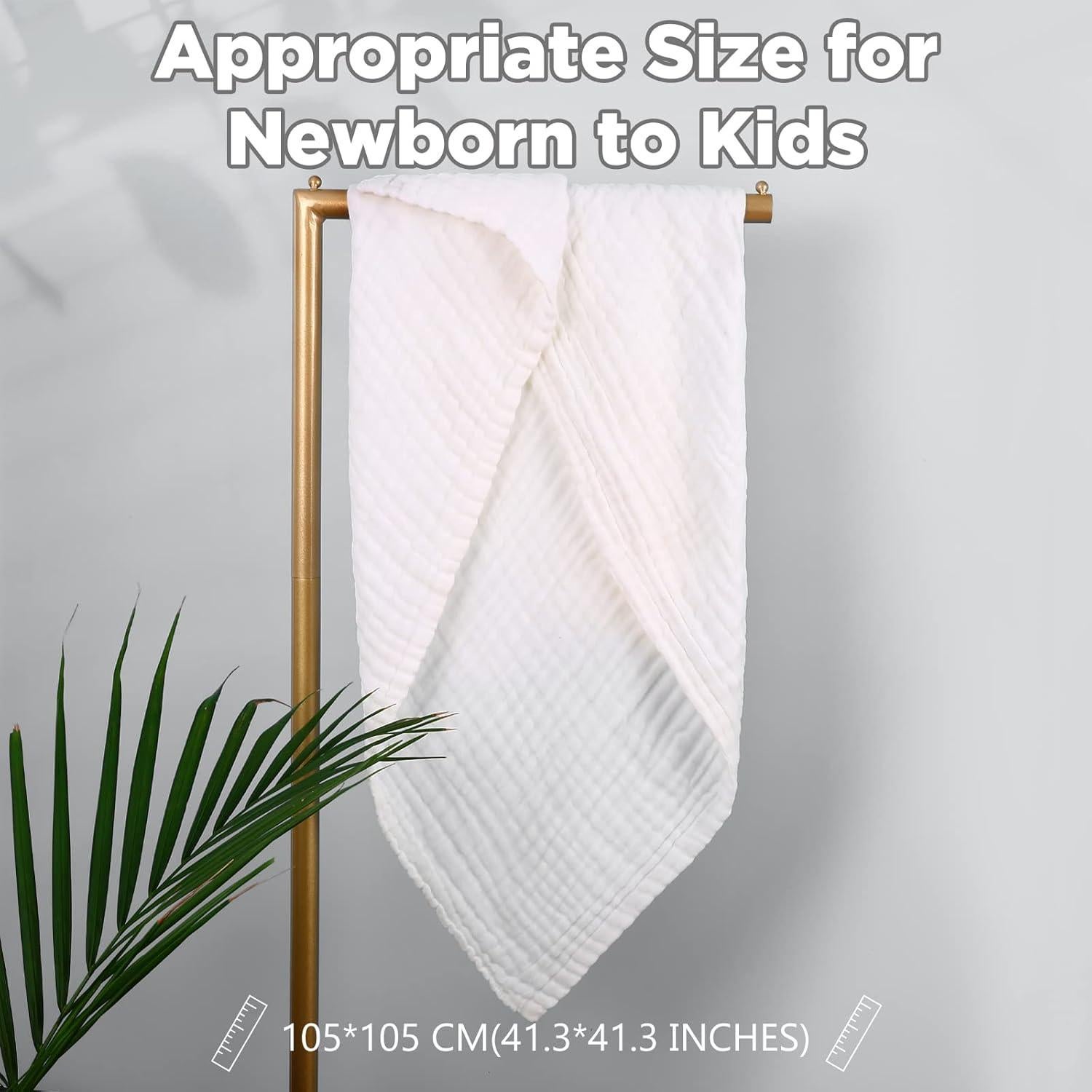 Toallas de Baño para Bebés MUKIN 2 Piezas Algodón Suave 105 cm