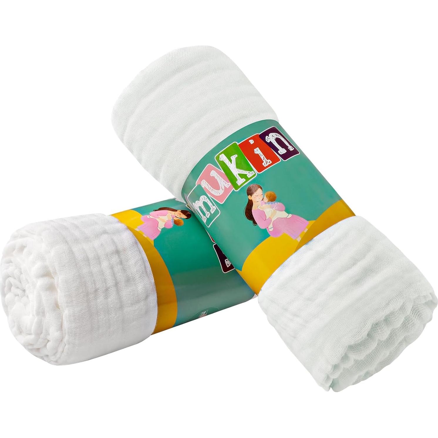 Toallas de Baño para Bebés MUKIN 2 Piezas Algodón Suave 105 cm