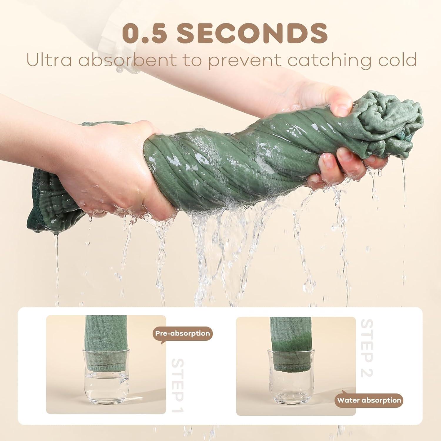 Toallas de Baño con Capucha FIEMOL 100% Algodón Muselina 81x81cm