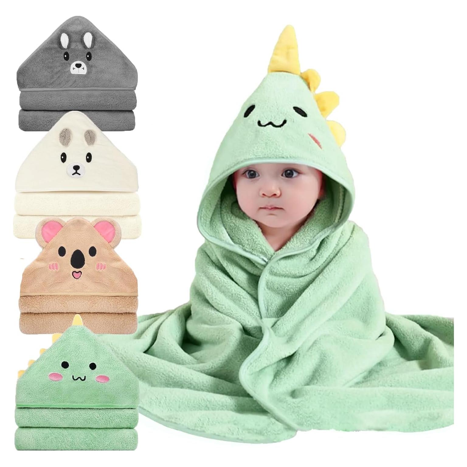 Paquete de 4 Toallas de Bebé con Capucha ROXANEPIG 79x79cm