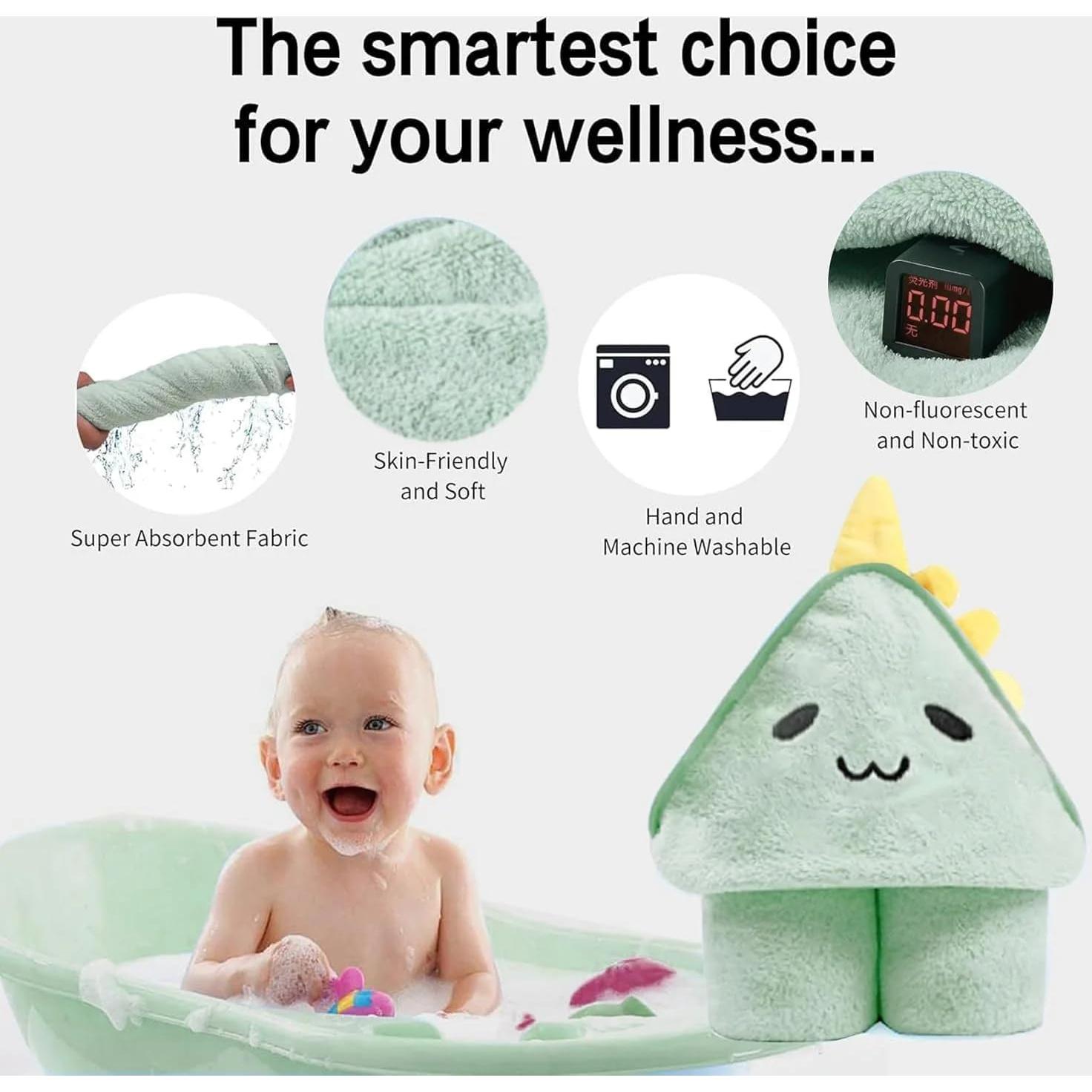 Paquete de 4 Toallas de Bebé con Capucha ROXANEPIG 79x79cm