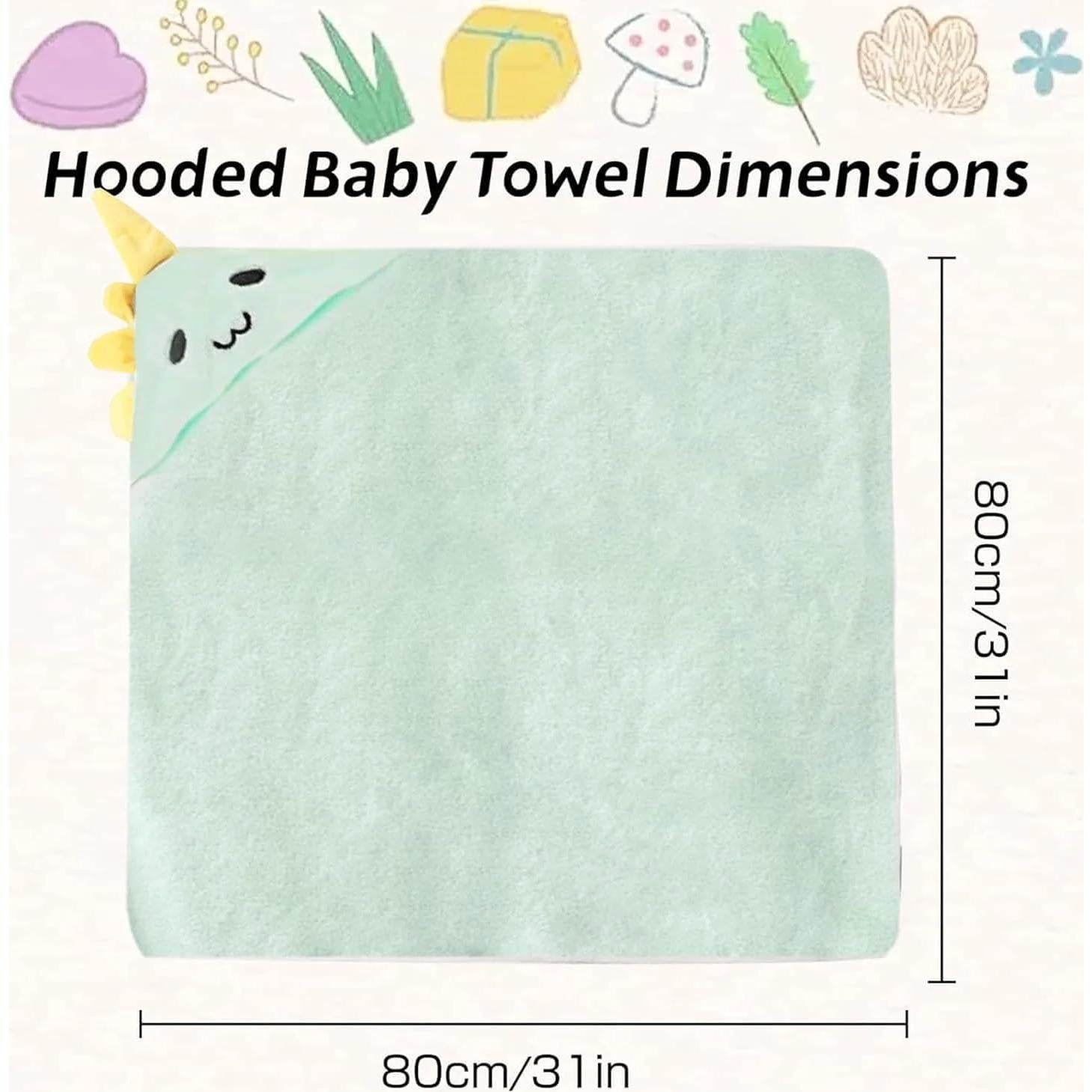 Paquete de 4 Toallas de Bebé con Capucha ROXANEPIG 79x79cm