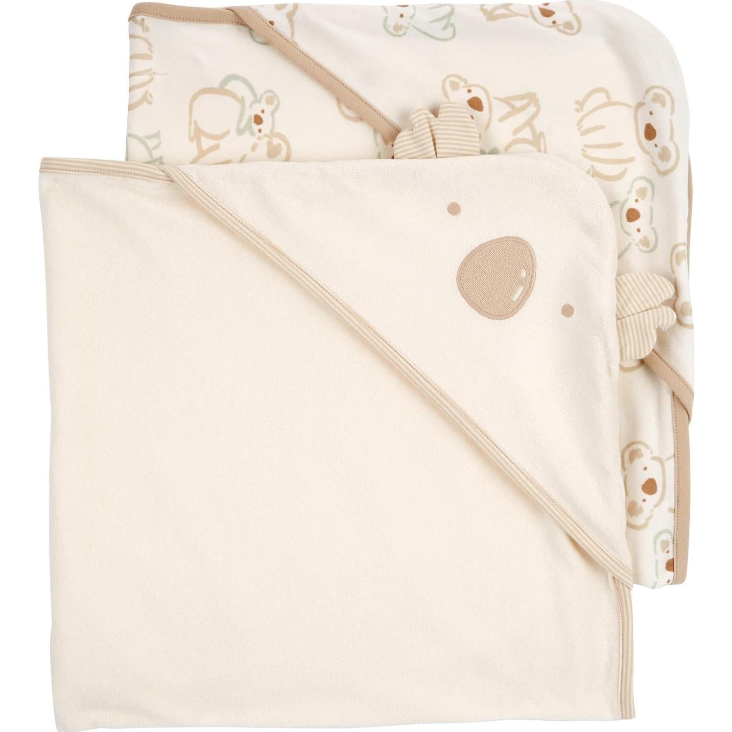 Toalla con Capucha para Bebé Carter's 2 Piezas Marfil/Khaki