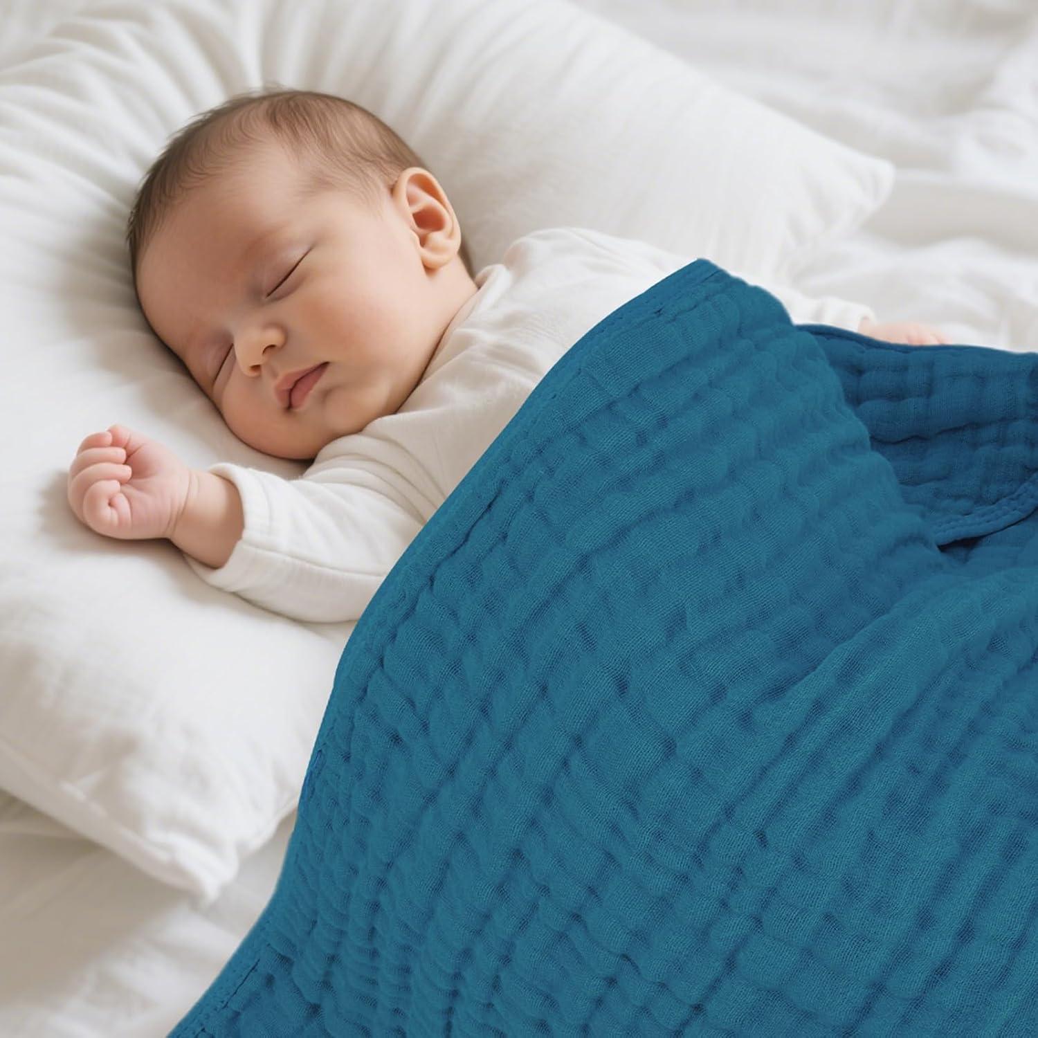 Toalla de baño para bebé MIGIOL 100% algodón muselina 81x81cm