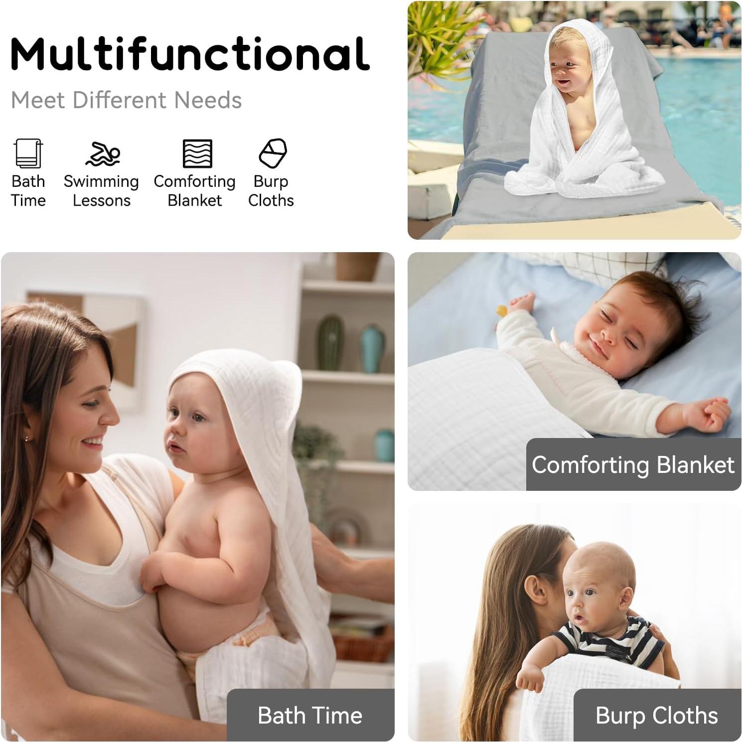 Toalla con Capucha Arnzion para Bebés 81x81 cm Algodón Suave