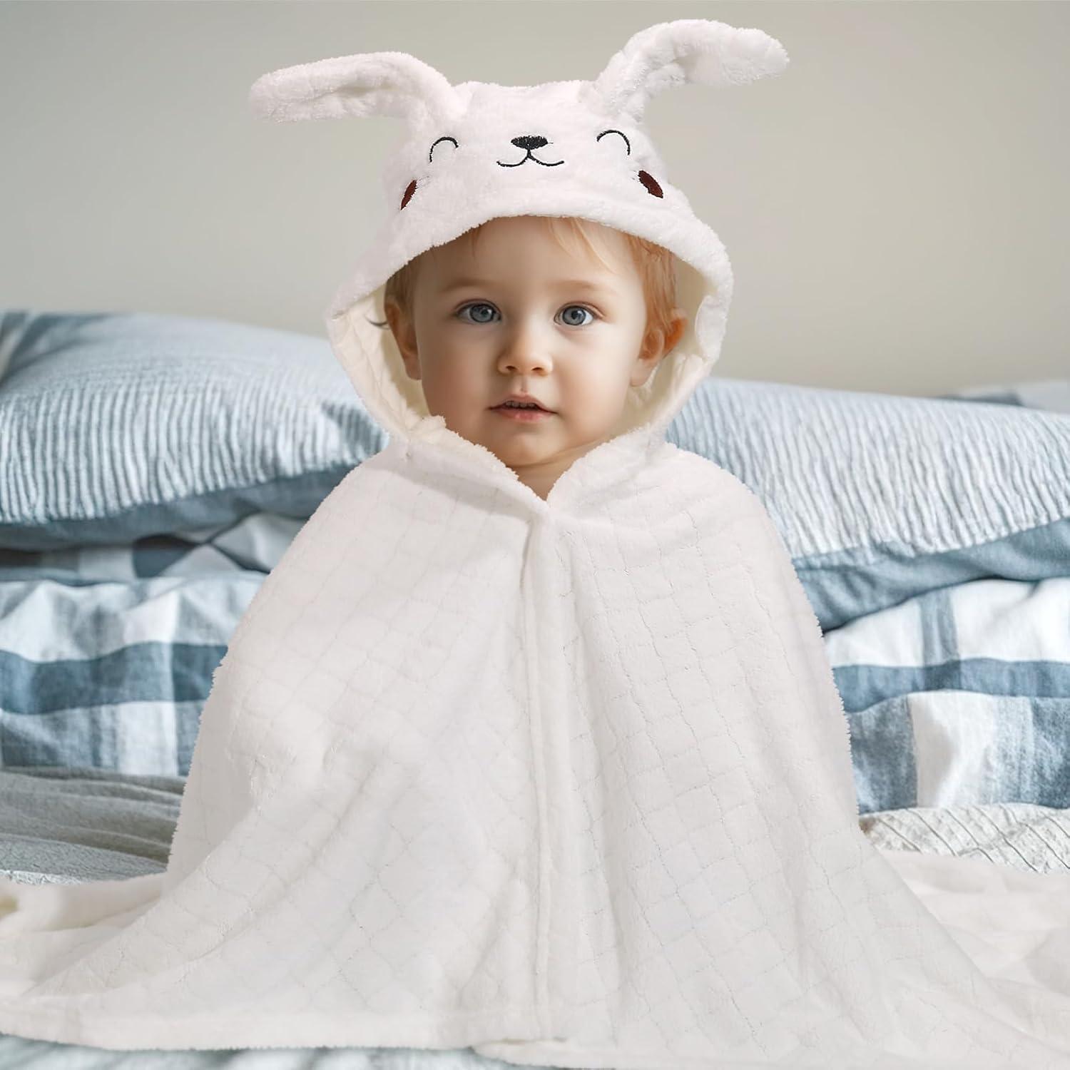 Toallas de Baño con Capucha WODHOY para Niños 2-Pack 127x81cm