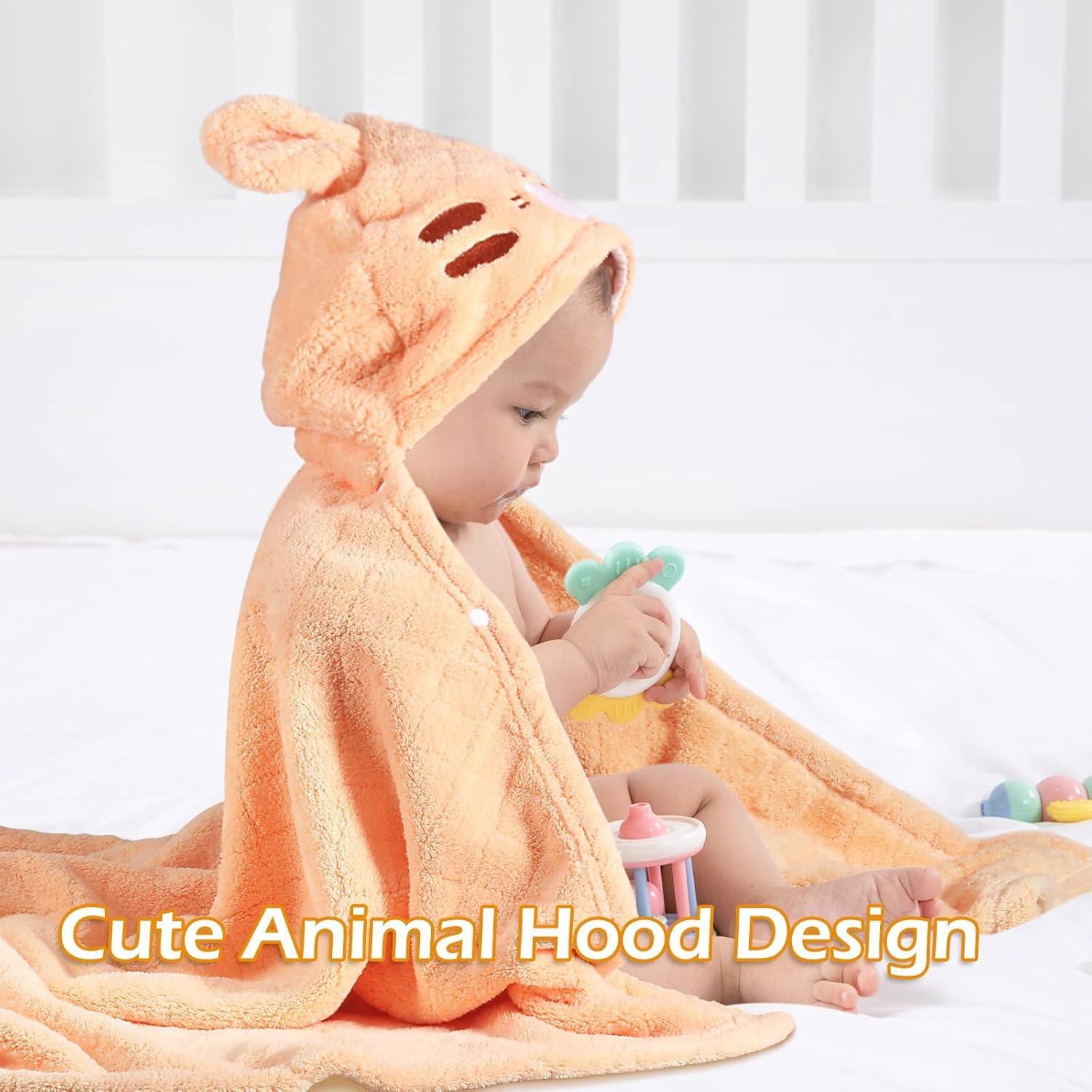 Toallas de Baño con Capucha WODHOY para Niños 2-Pack 127x81cm