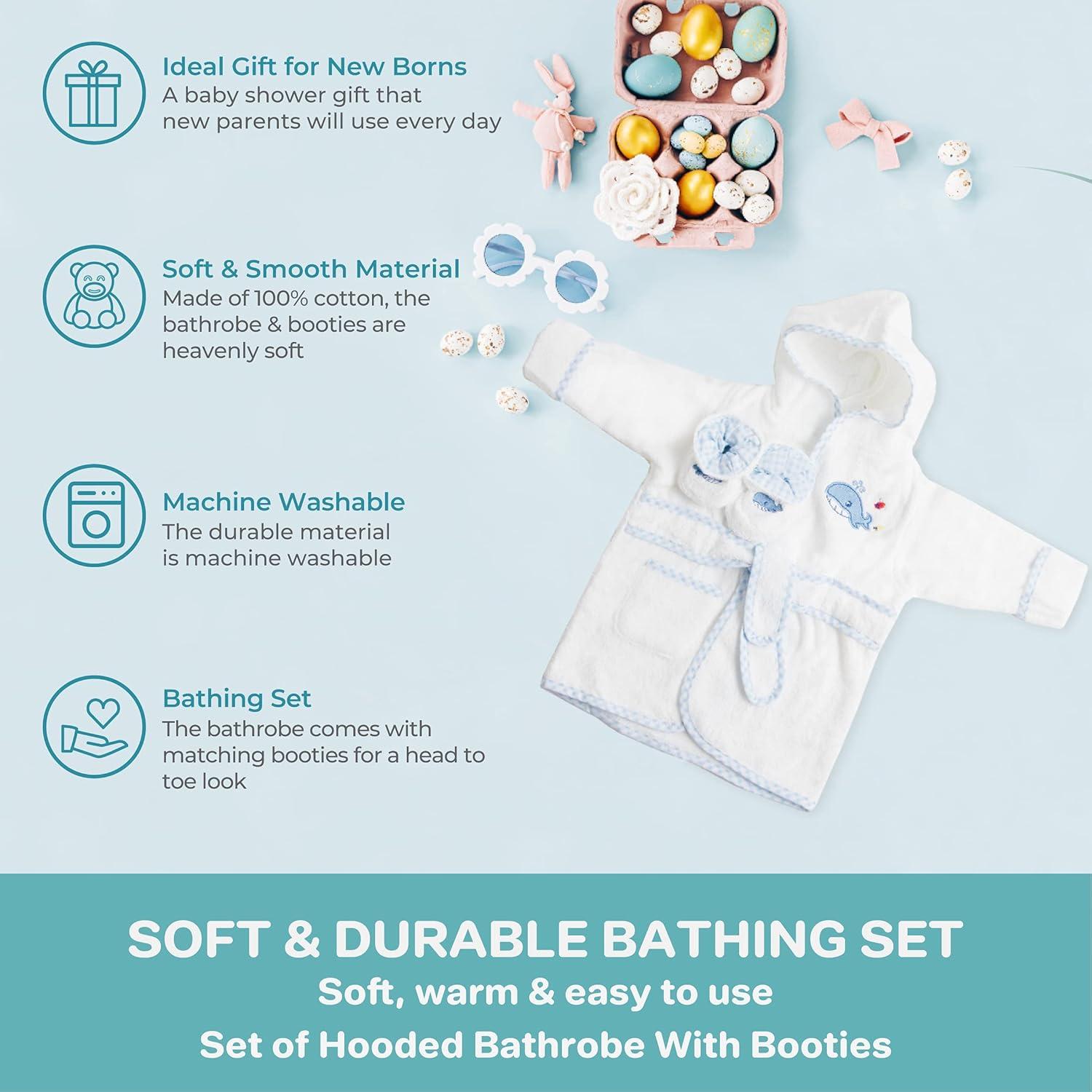 Bata de baño con capucha Spasilk para bebés 0-9 meses