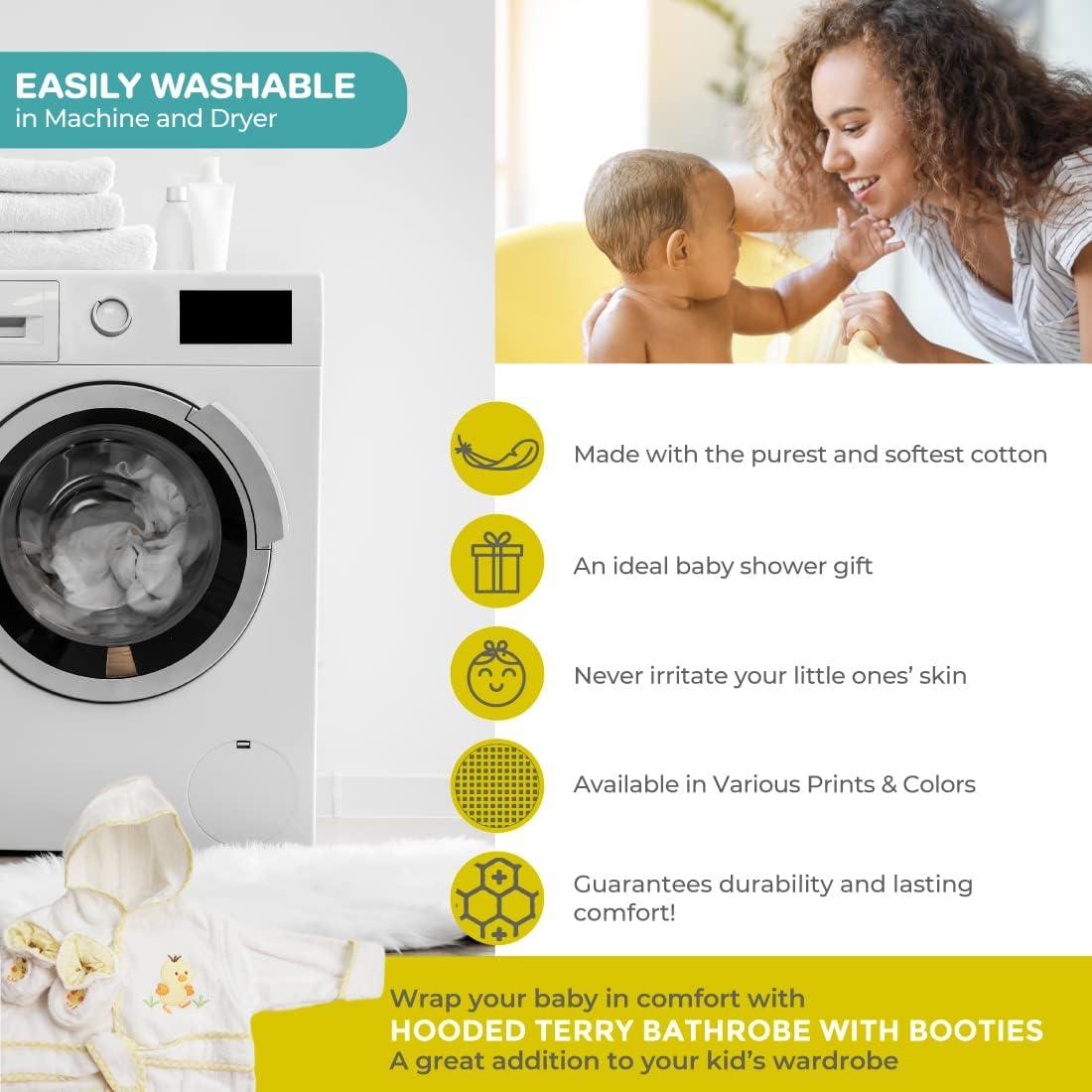 Bata de baño con capucha Spasilk 100% algodón pato blanco