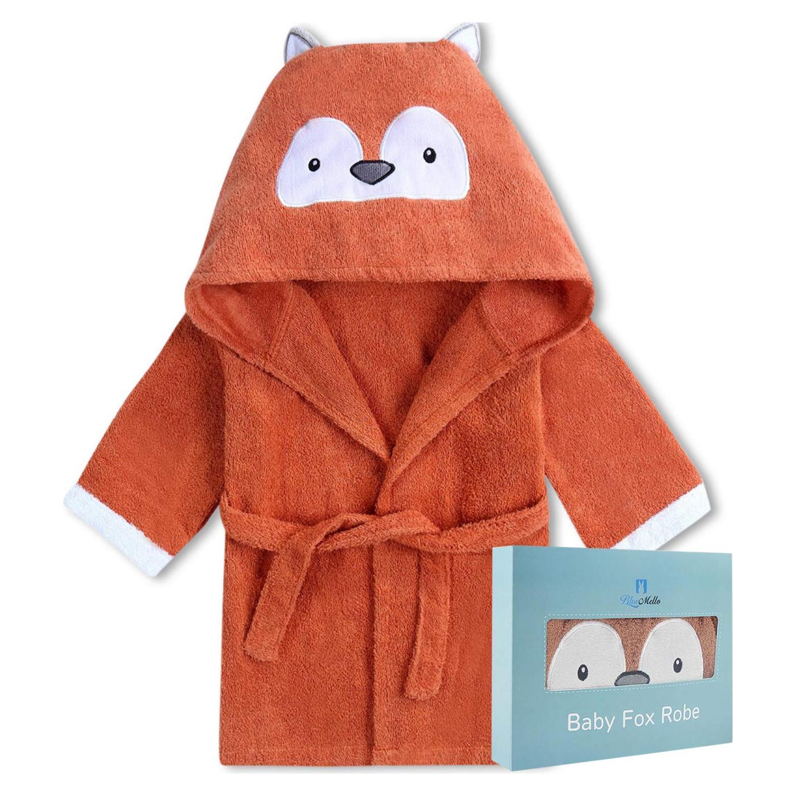 Bata de baño para bebés BlueMello Zorro 100% Algodón Unisex