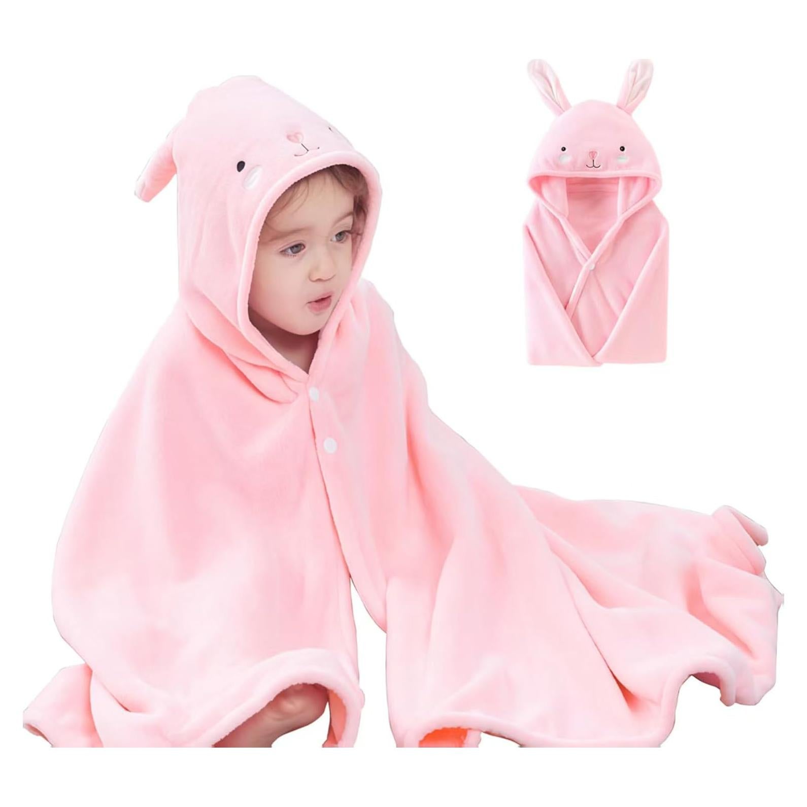 Toalla de baño con capucha IFaryMes 70x140cm Rosa Arcoíris