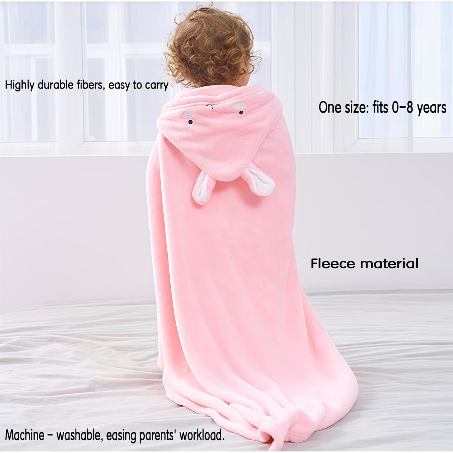 Toalla de baño con capucha IFaryMes 70x140cm Rosa Arcoíris