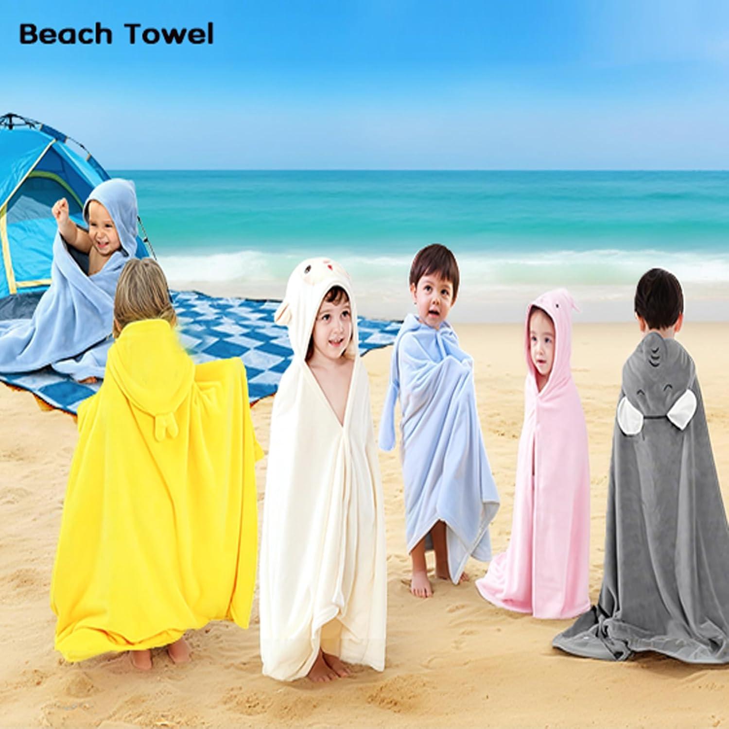 Toalla de baño con capucha IFaryMes 70x140cm Rosa Arcoíris