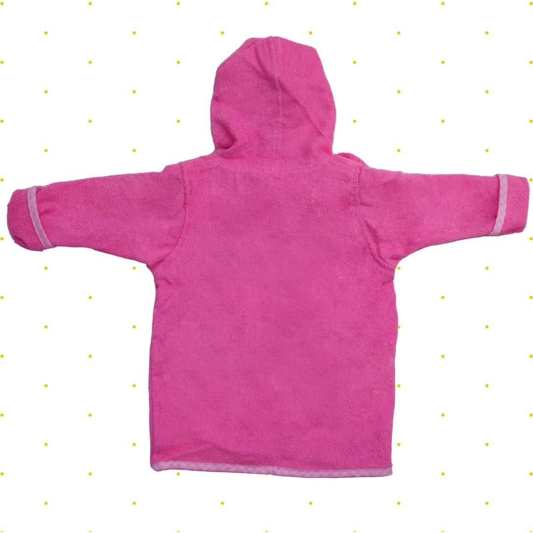 Bata de Baño con Capucha para Bebés Spasilk - Talla Única - Flor Rosa