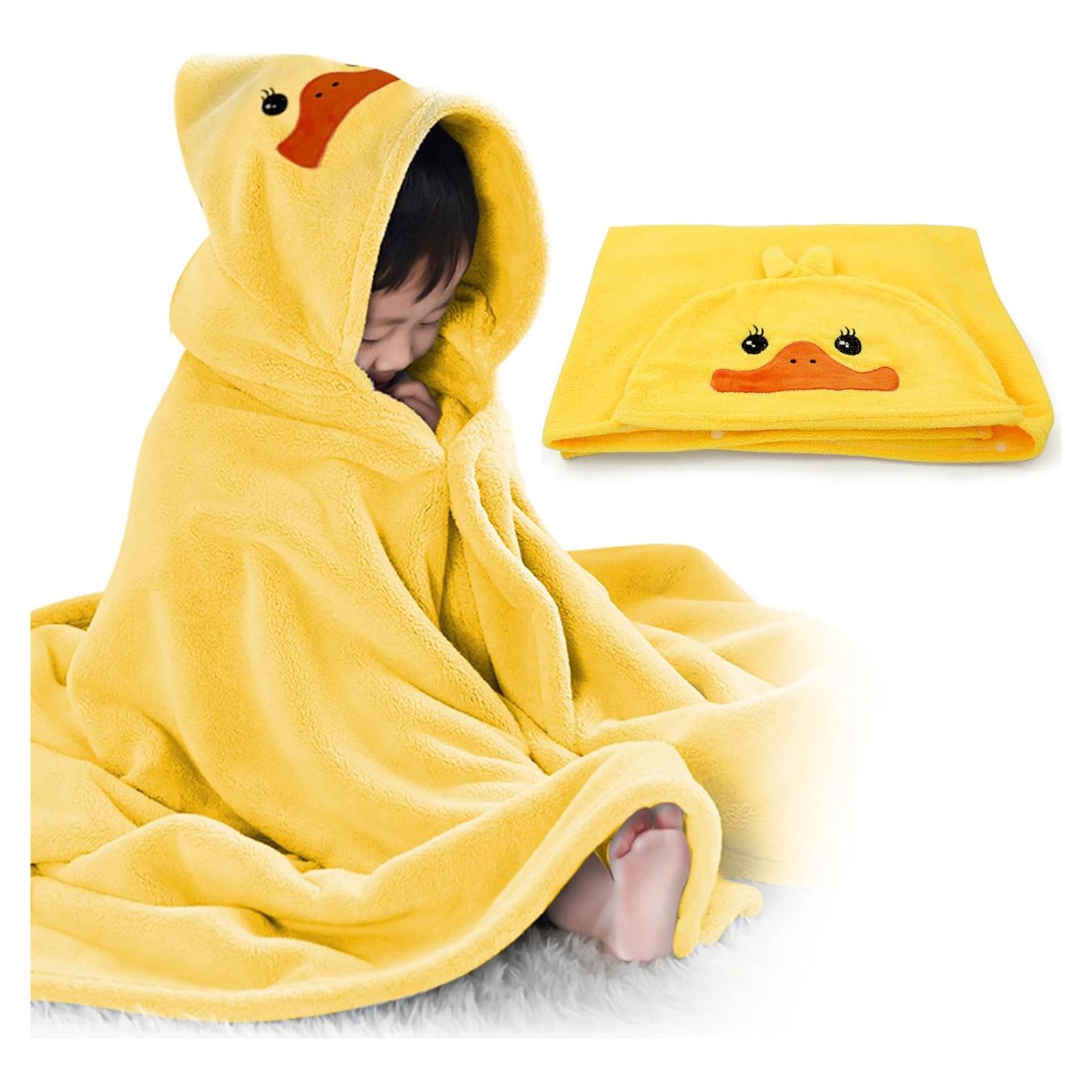 Toalla con Capucha ROMASA para Bebés 70x140 cm Amarillo