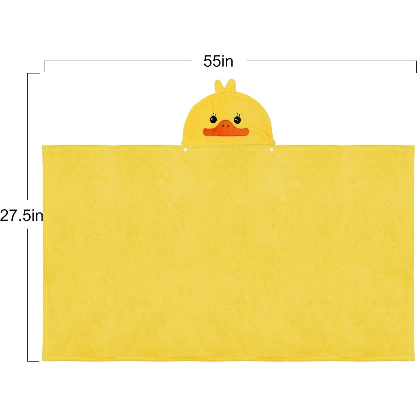 Toalla con Capucha ROMASA para Bebés 70x140 cm Amarillo