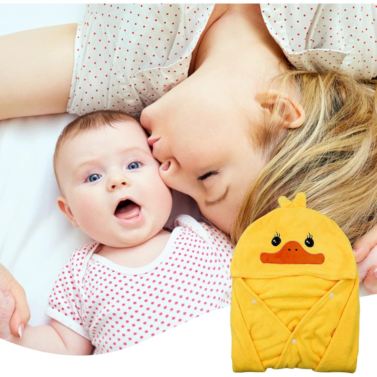 Toalla con Capucha ROMASA para Bebés 70x140 cm Amarillo