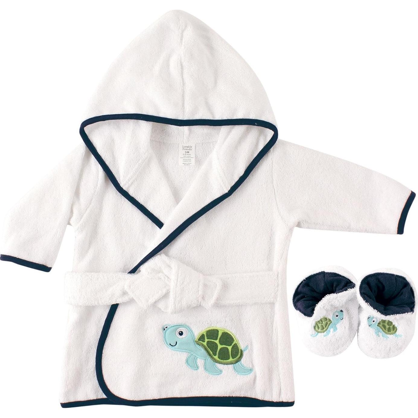 Bata de Baño Unisex Luvable Friends Tortuga 100% Algodón Terry