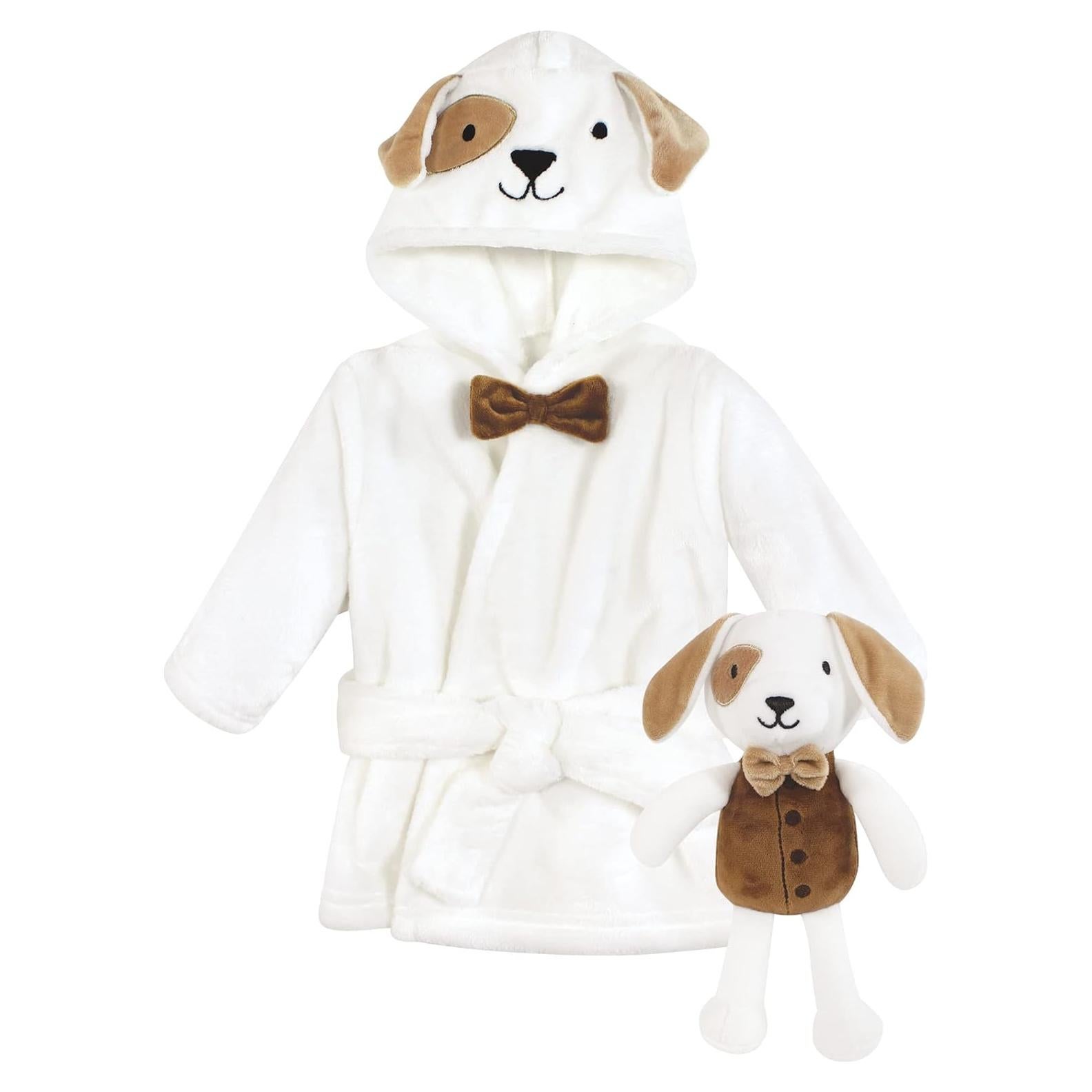 Hudson Baby Set de Bata de Baño y Juguete de Peluche Unisex